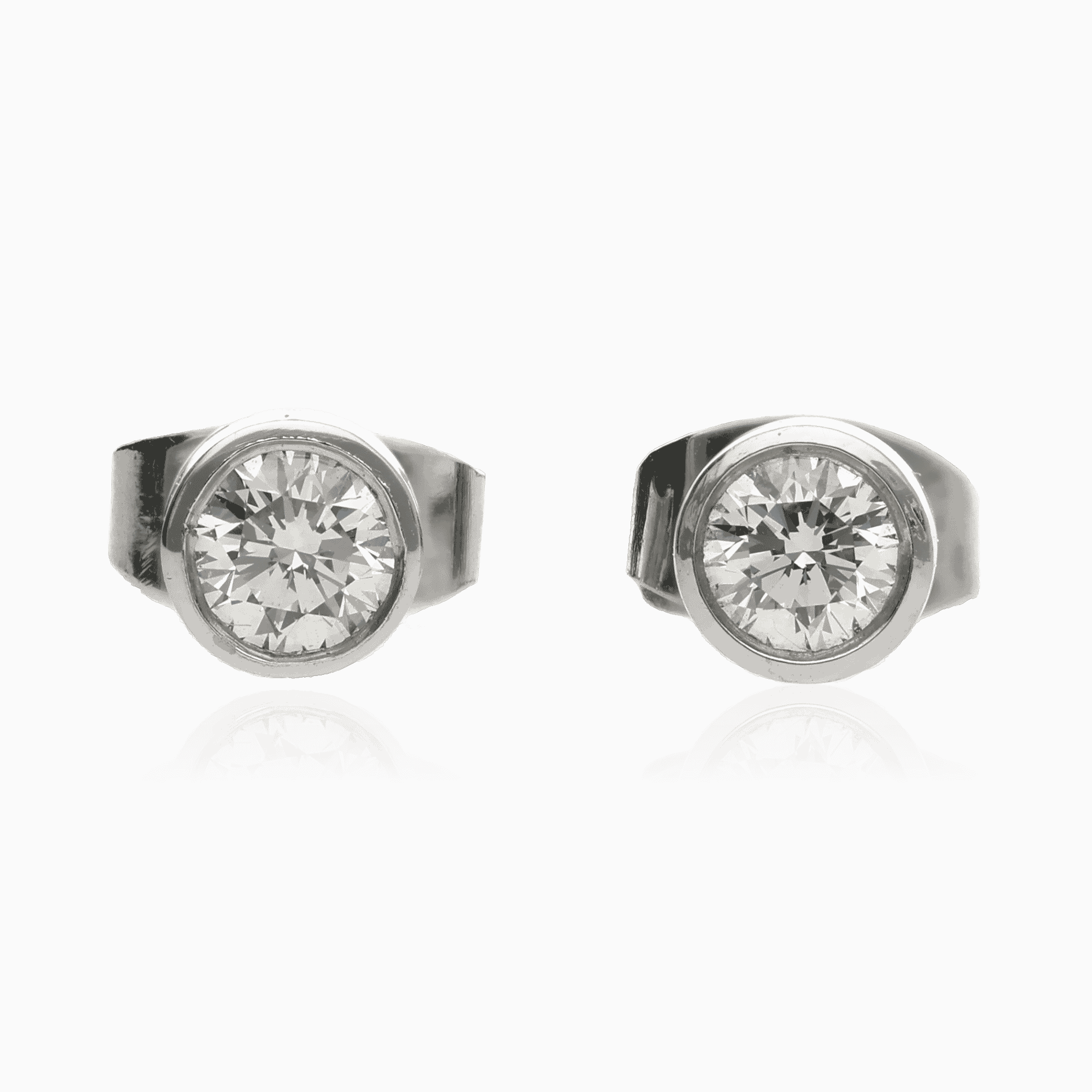 Solitaire earrings 0.24ct 18K