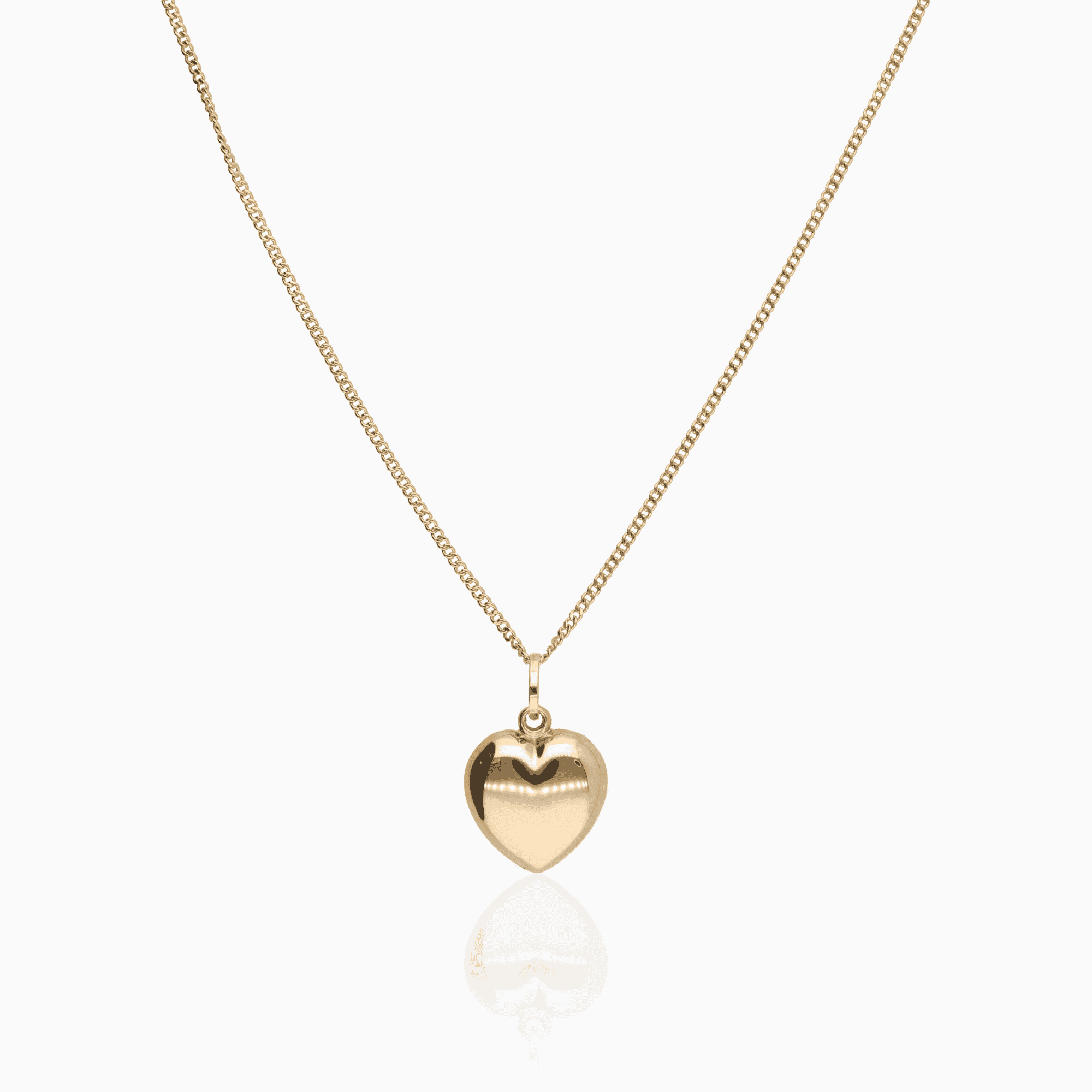 Gold necklace with heart 2.35g 18K