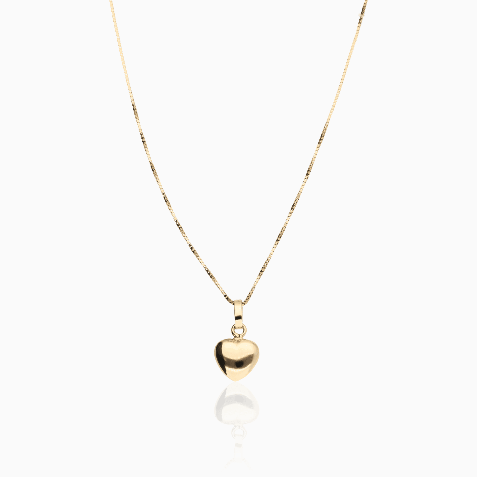 Gold necklace with heart pendant 1.7g 18K
