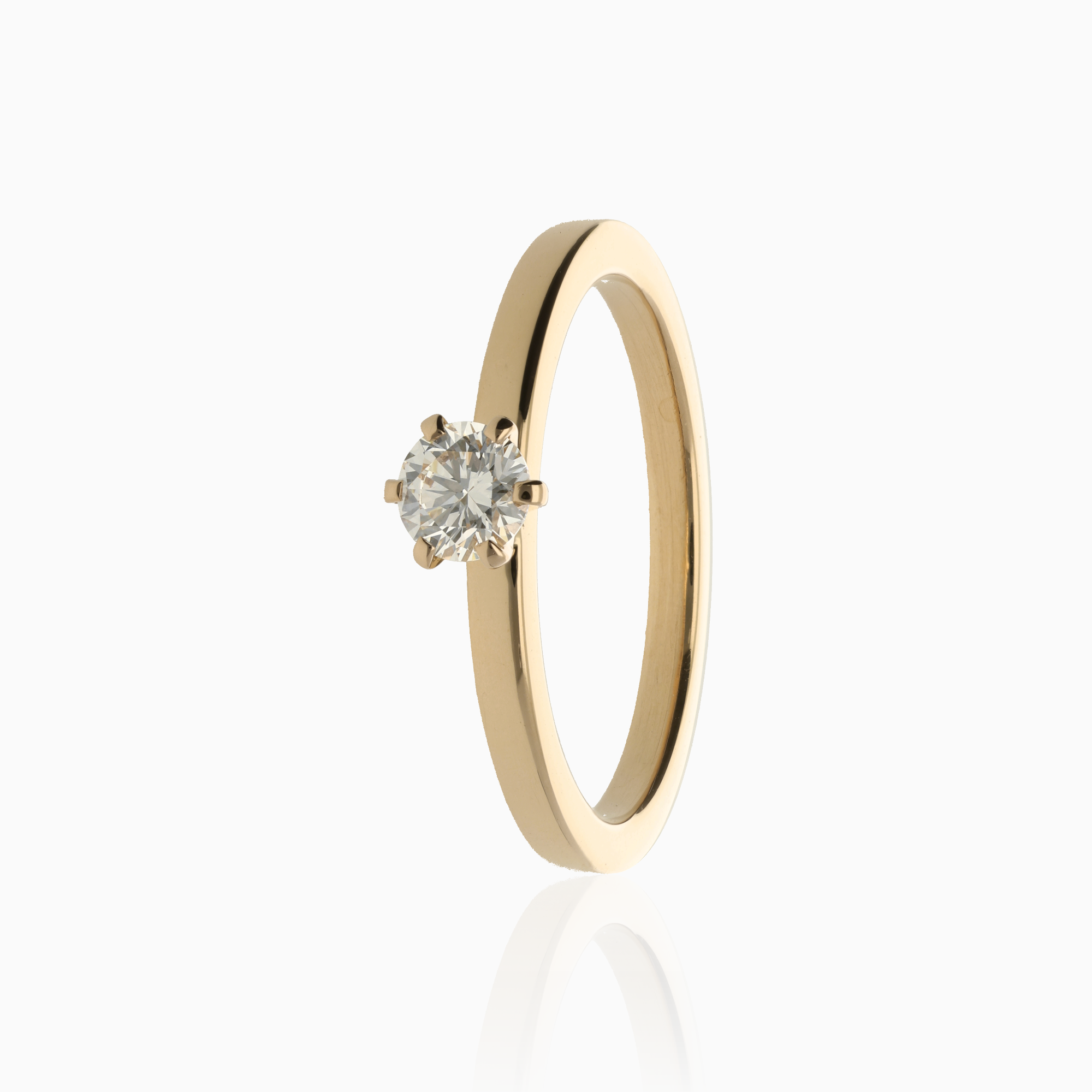 Solitaire ring 0.30ct 18K