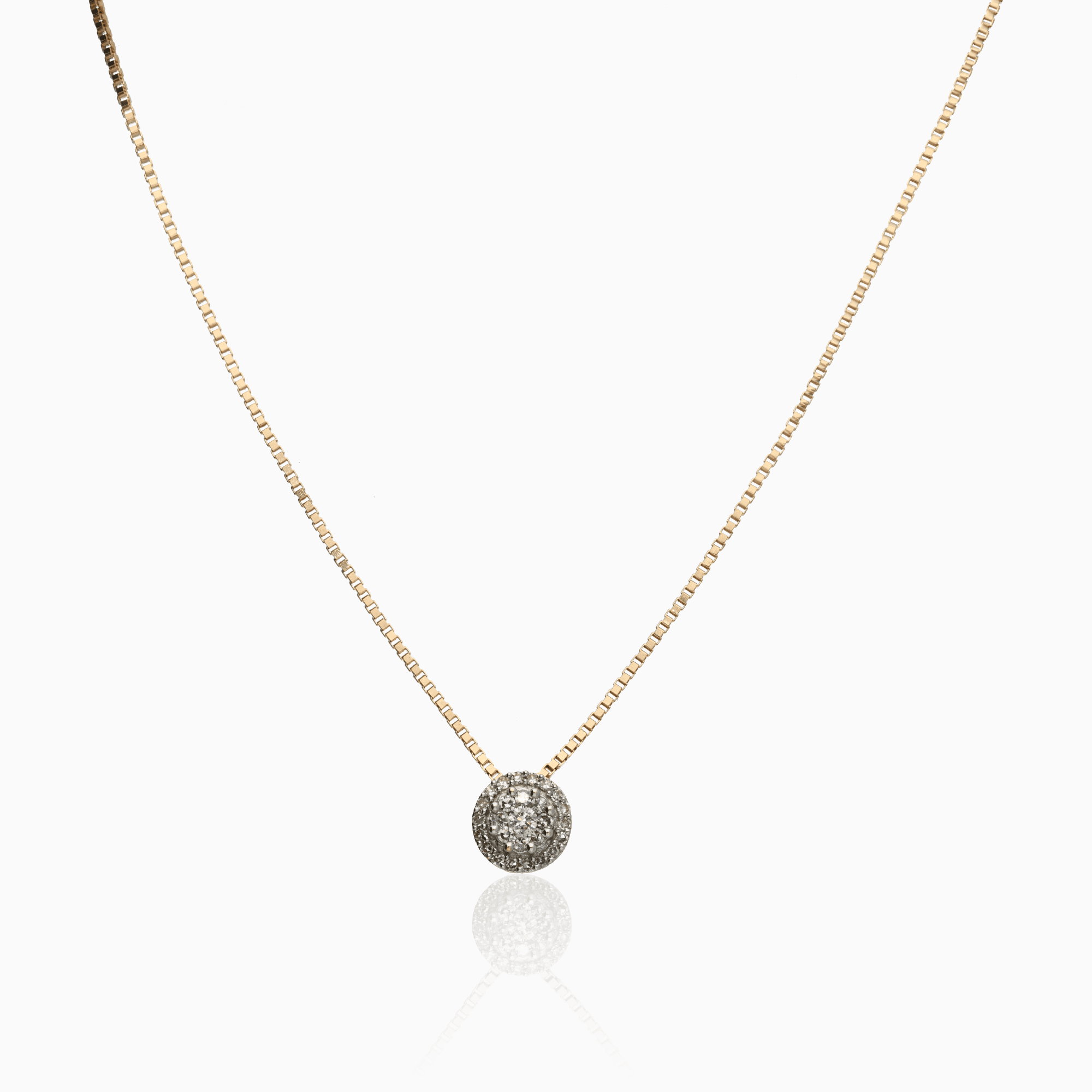 Diamond necklace Venezia 0.14ct 18K