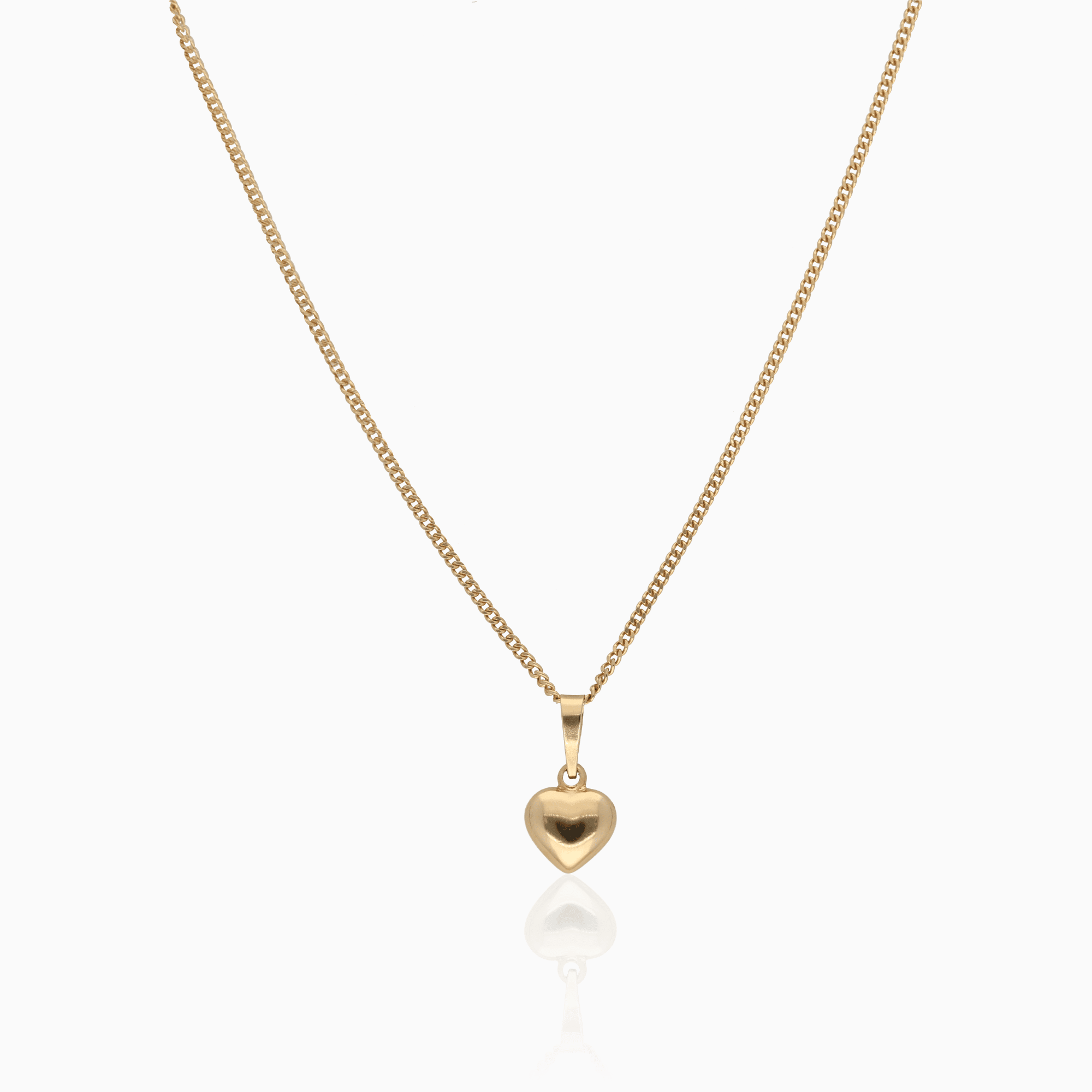Gold necklace with heart pendant 4.00g 18K