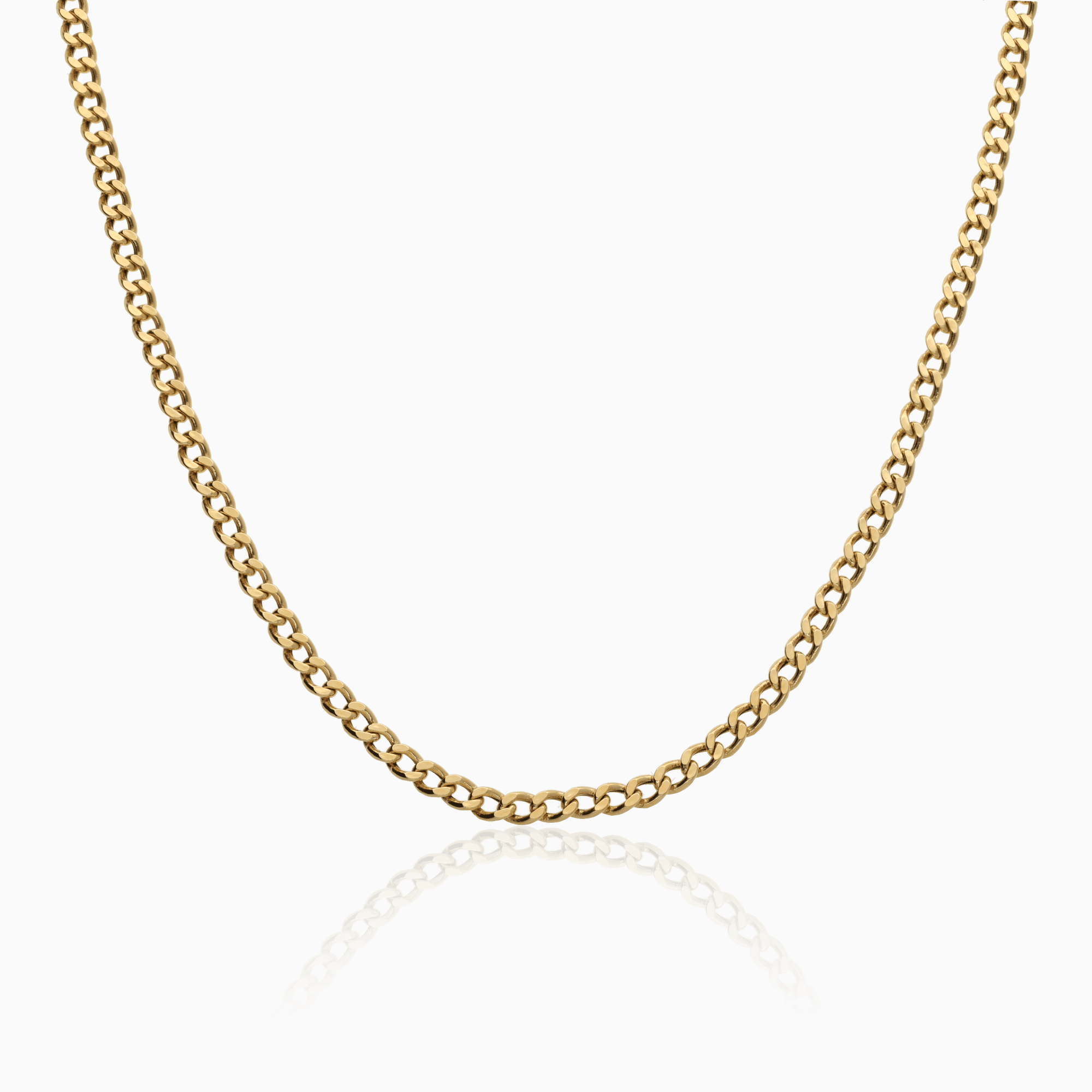 Curb chain hollow 5.45g 18K gold