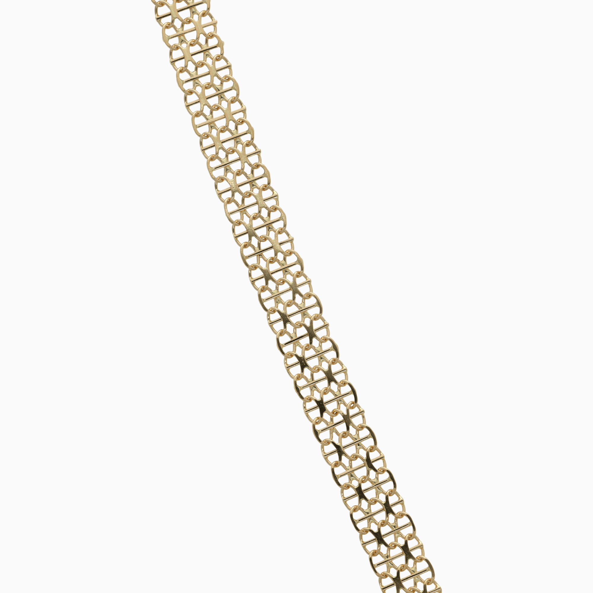 X-link bracelet with bar 8.35g 18K gold