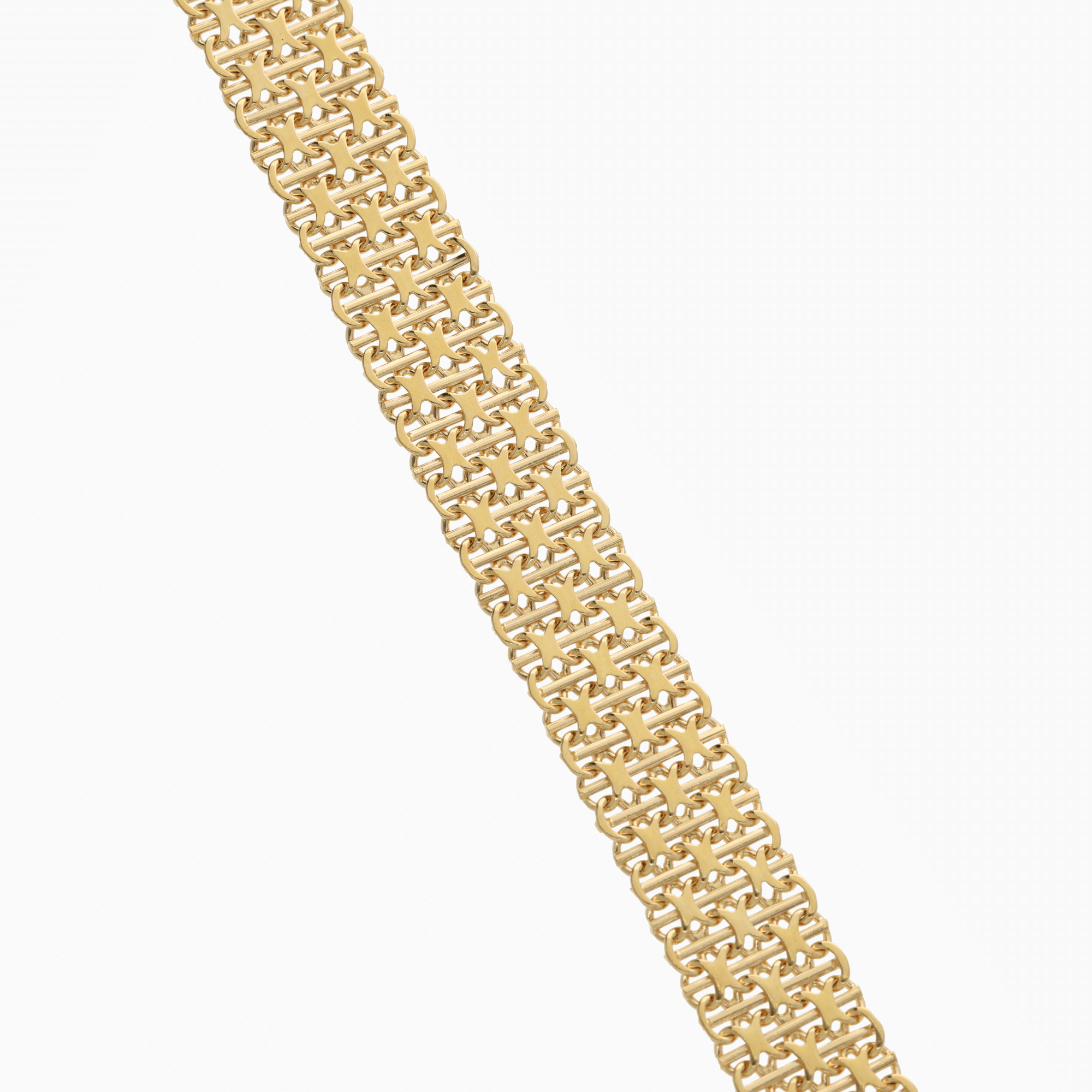 X-link bracelet with bar 22.25g 18K gold