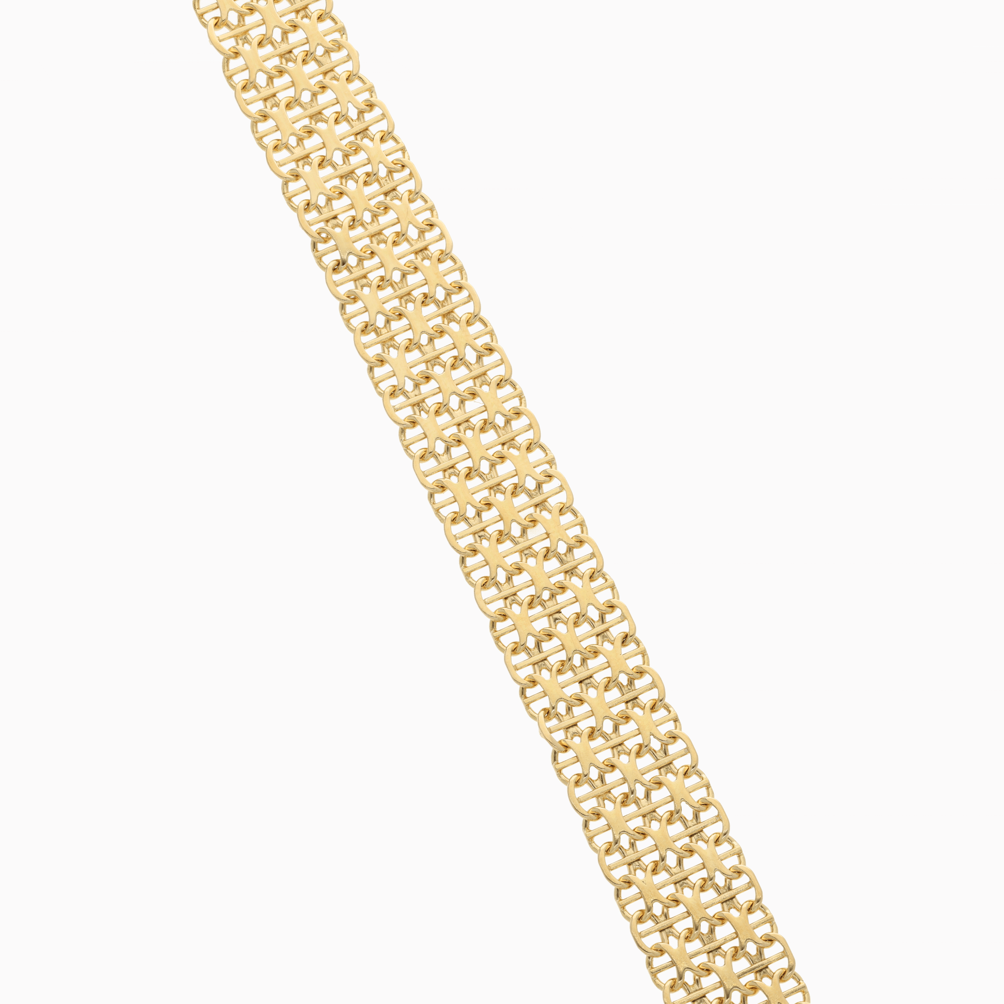 X-link bracelet with bar 16.22g 18K gold