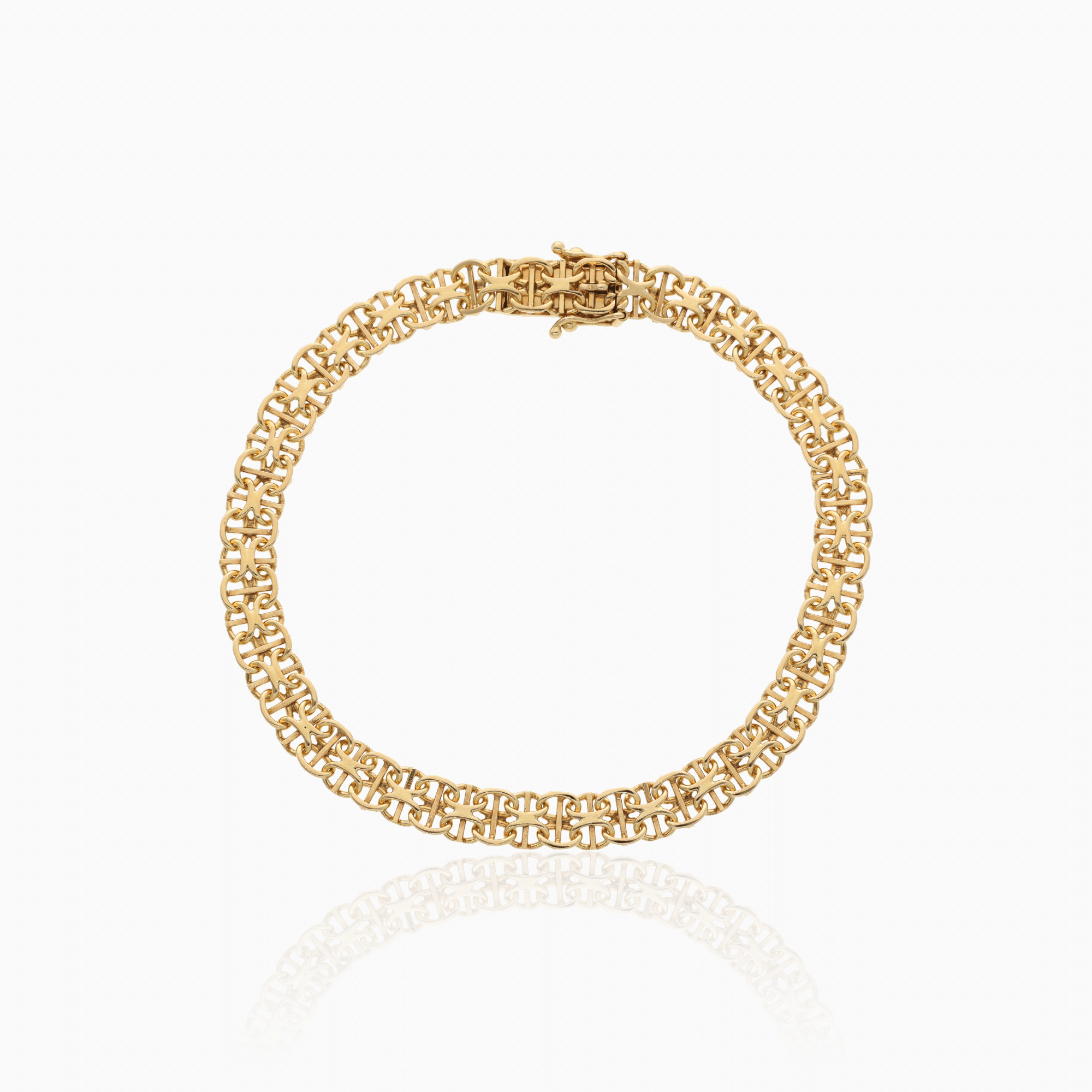 Armband x-länk med stav 8,5g 18K guld