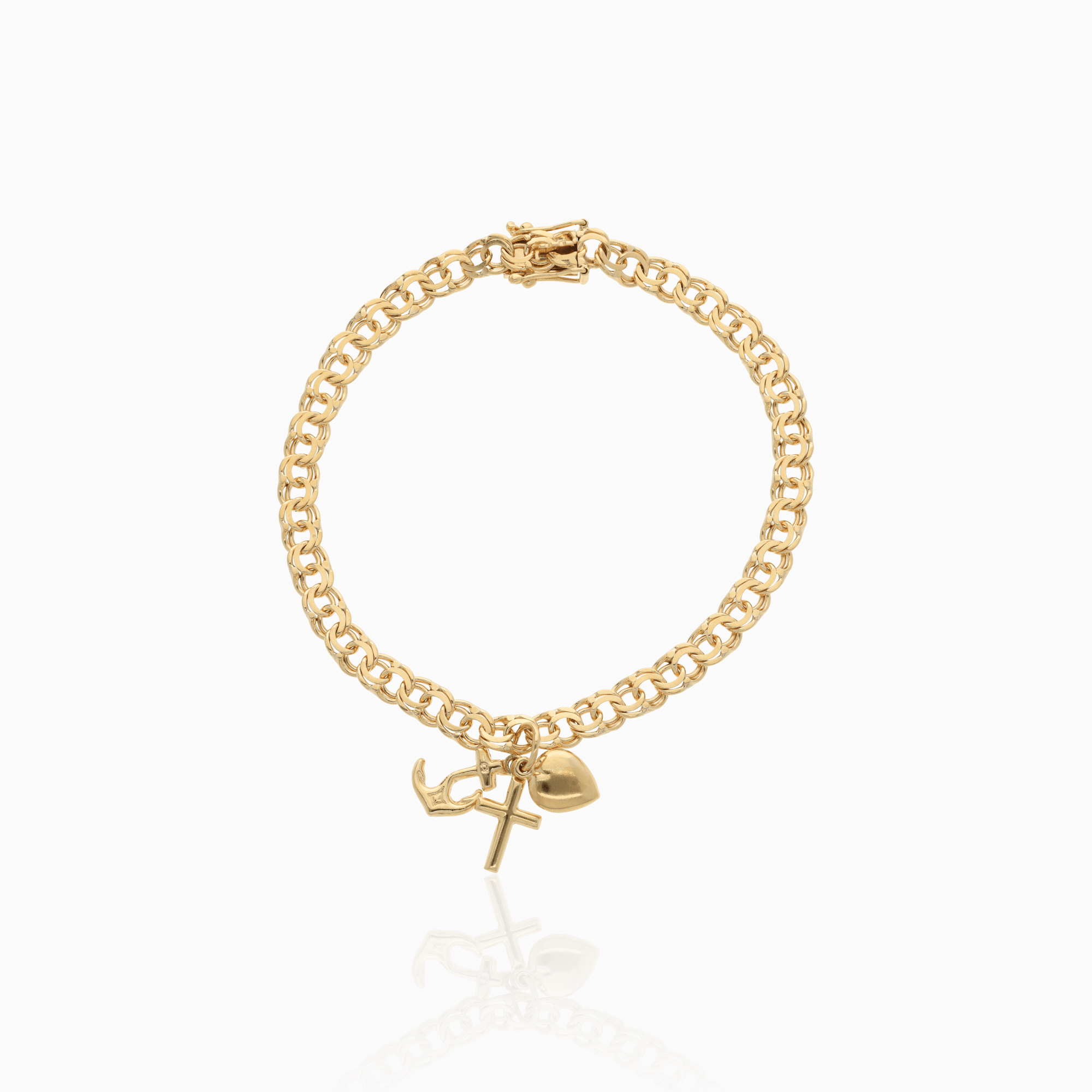 Bismarck charm bracelet 10.36g 18K gold