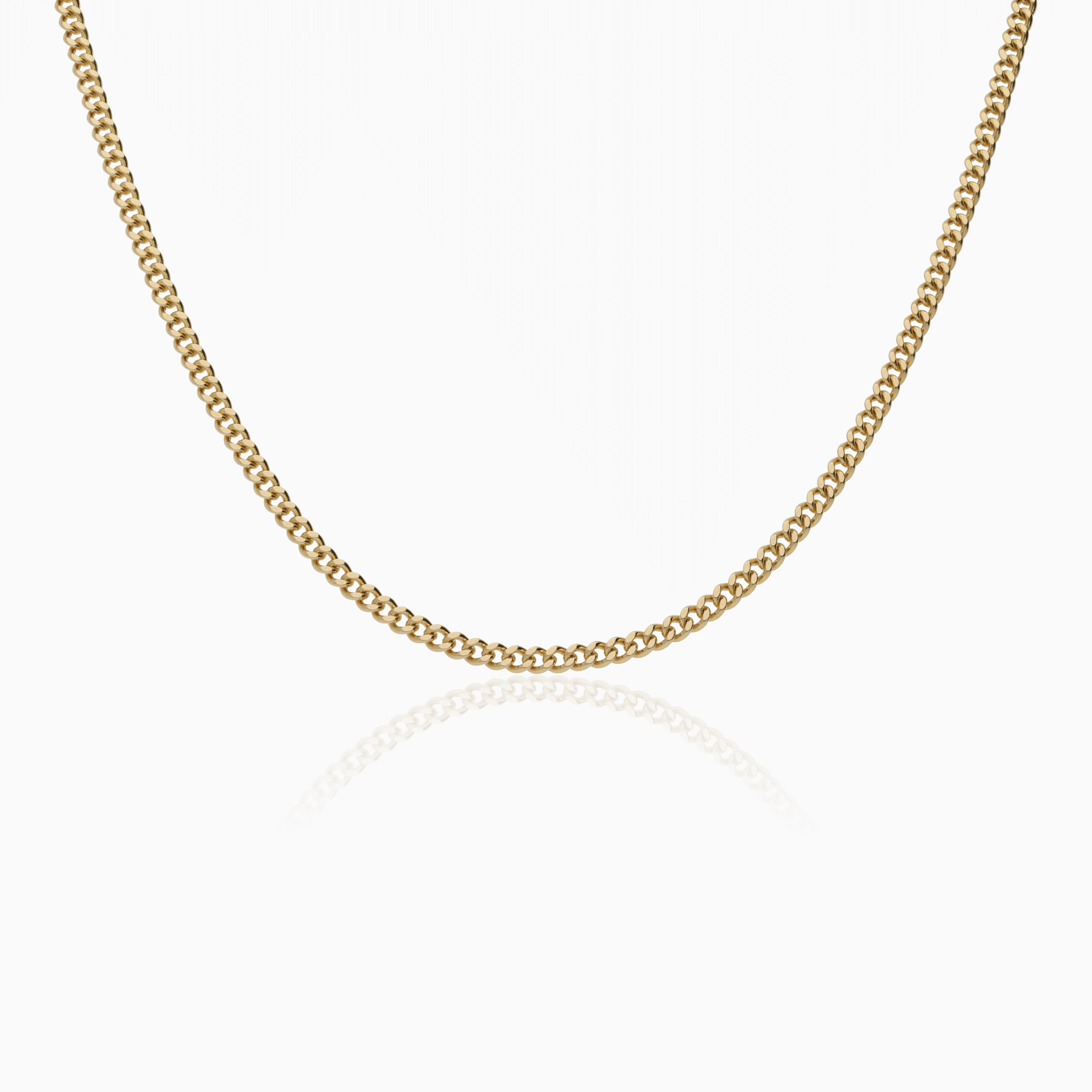 Curb chain necklace 12.05g 18K gold