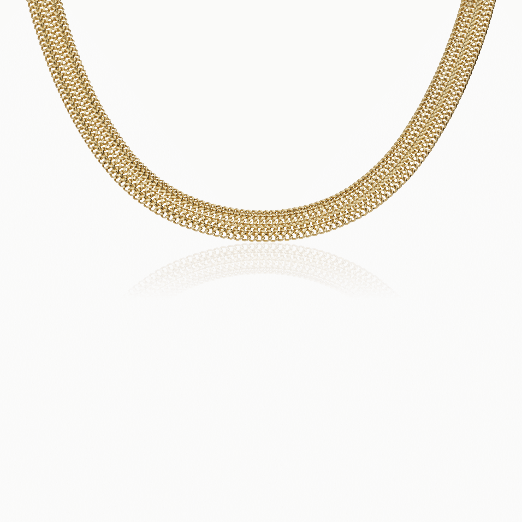 Fishbone necklace 31.6g 18K gold
