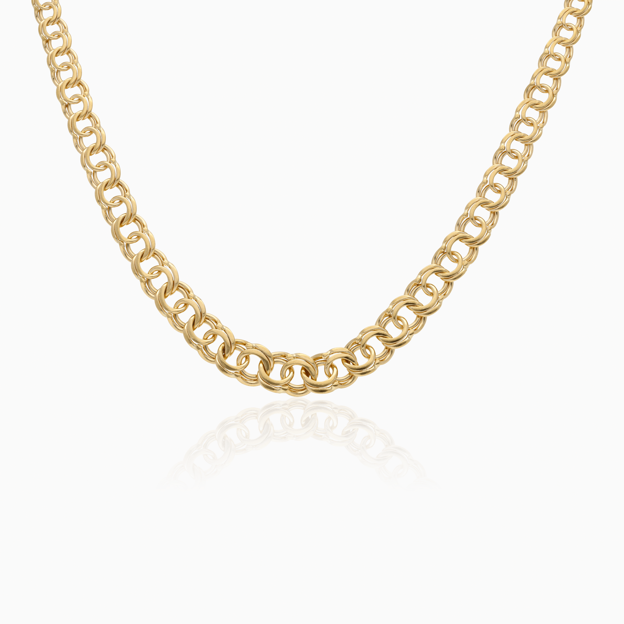 Graduated Bismarck necklace 25.8g 18K gold