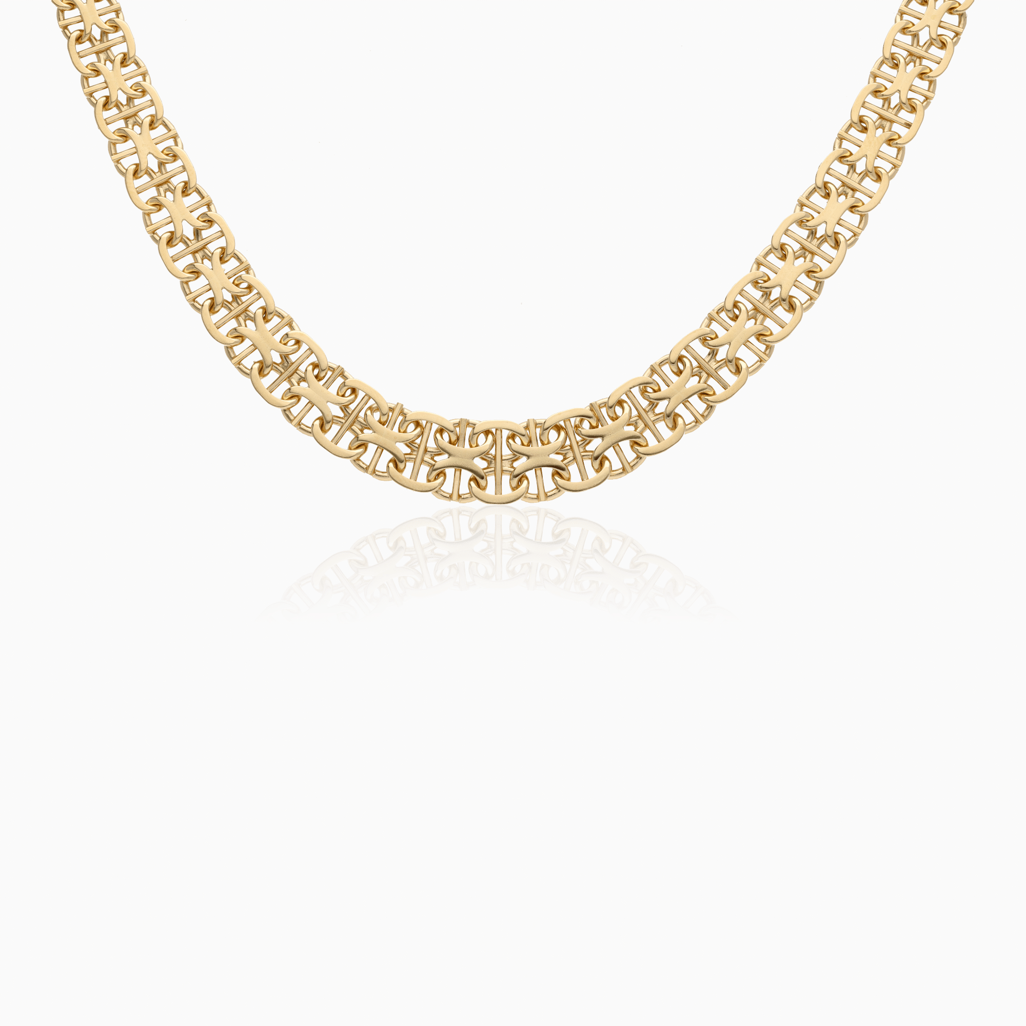 X-link necklace 37.3g 18K gold