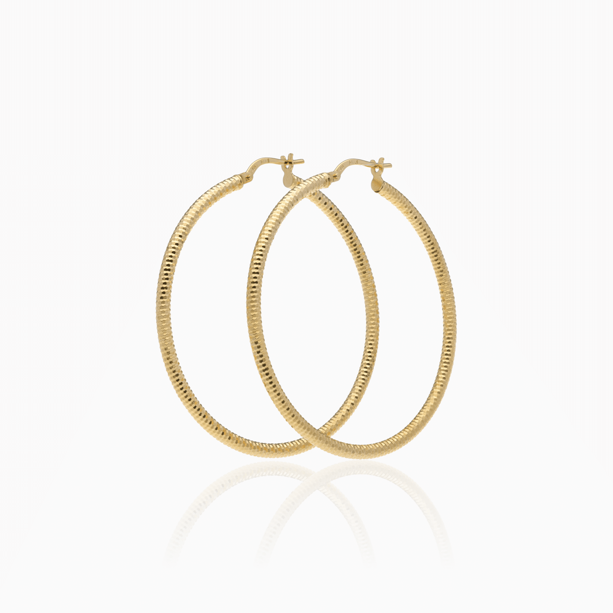 Gold earrings Hoops 3.5g 18K
