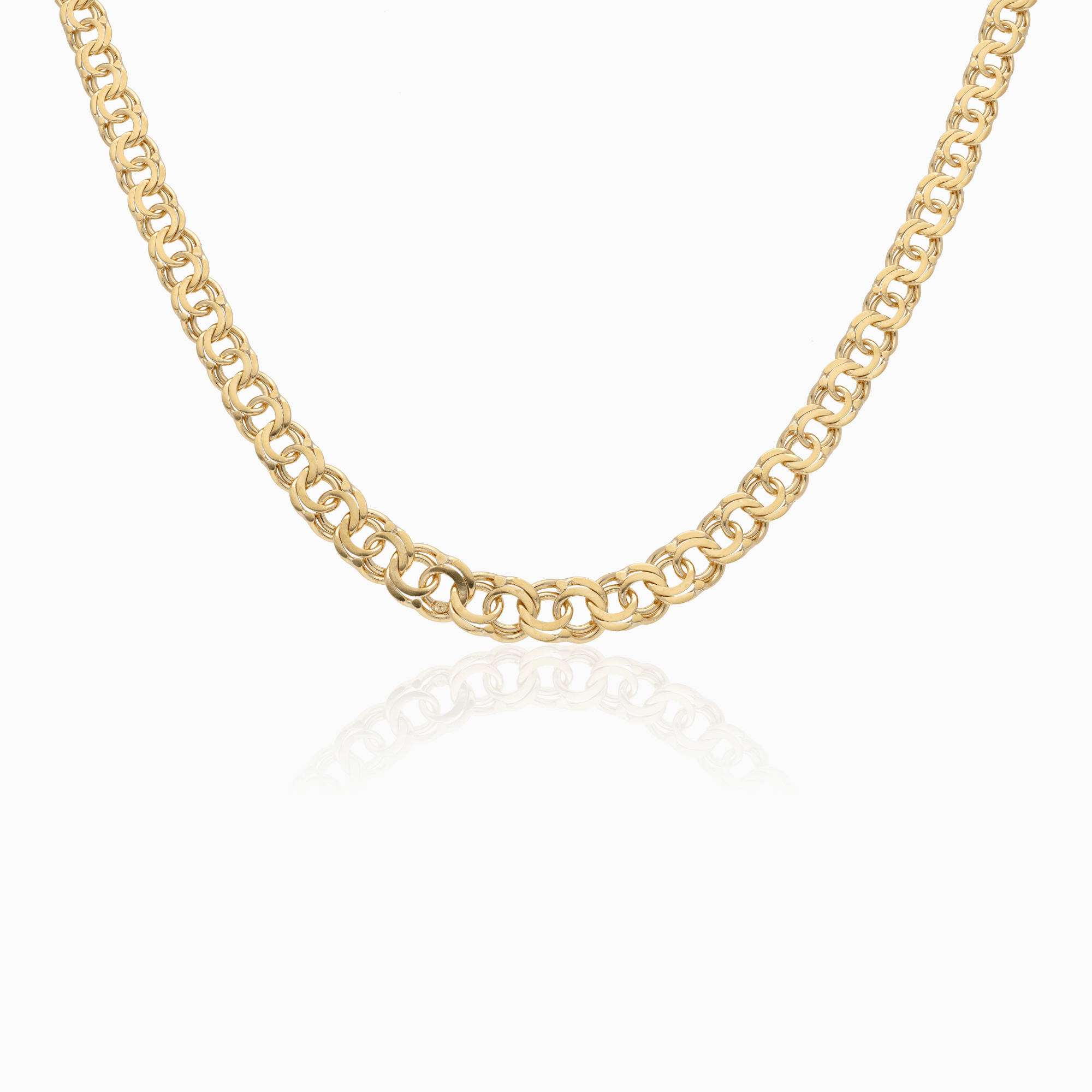 Graduated bismarck necklace 22.8g 18K gold