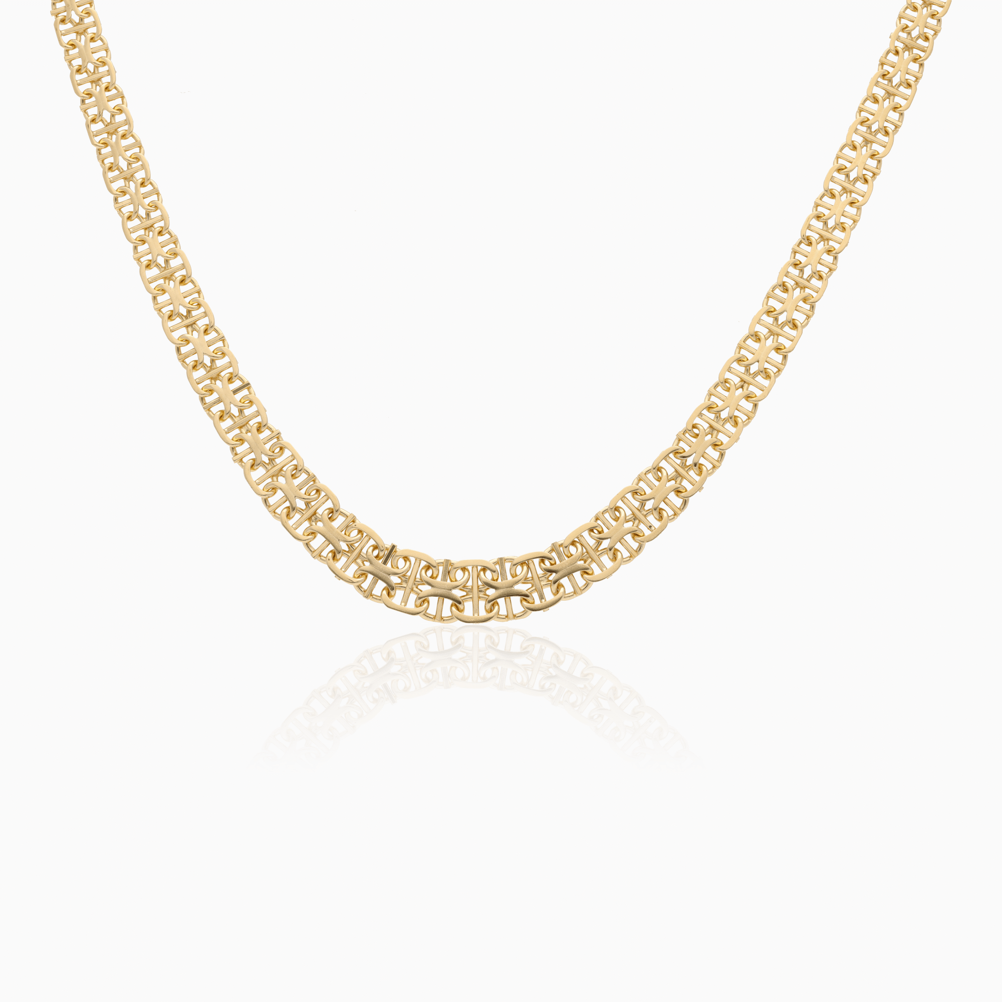 Necklace x-link with bar 21.4g 18K gold