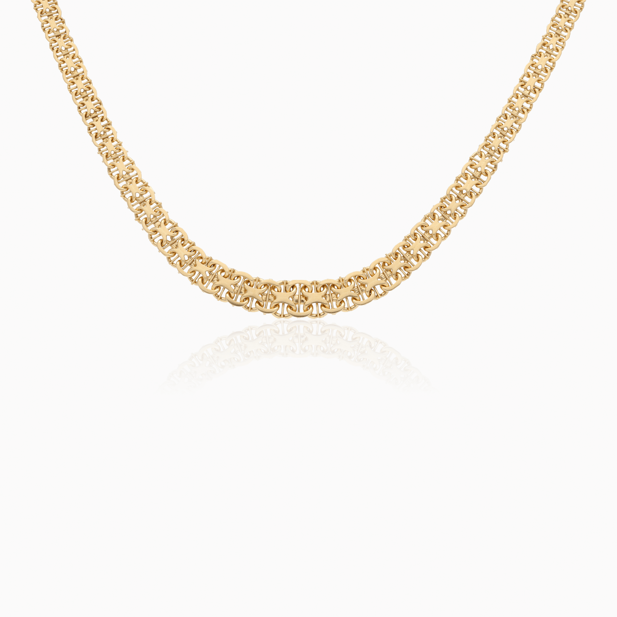 Necklace X-link with bar 16.15g 18K gold