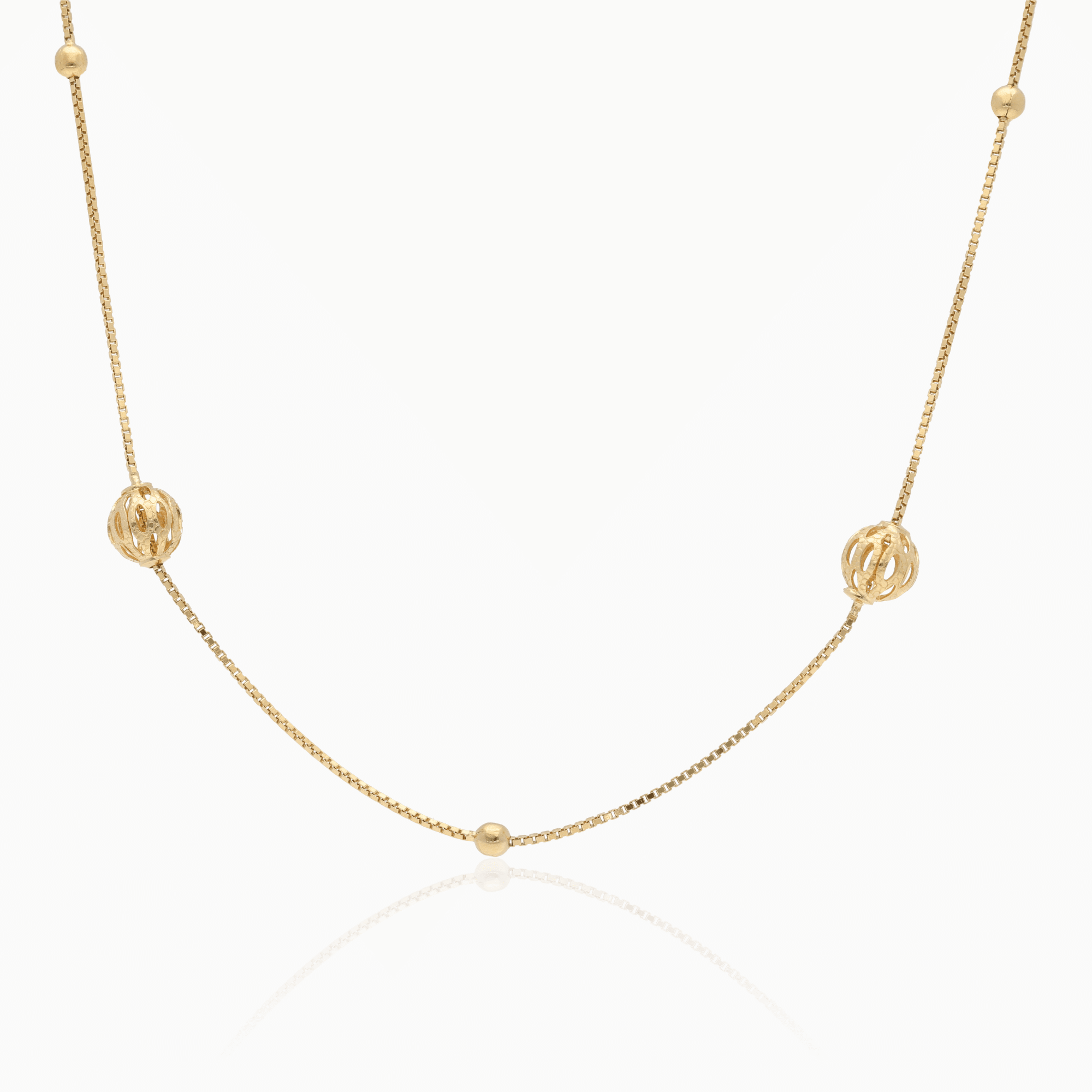 Fantasy chain necklace 10.1g 18K gold
