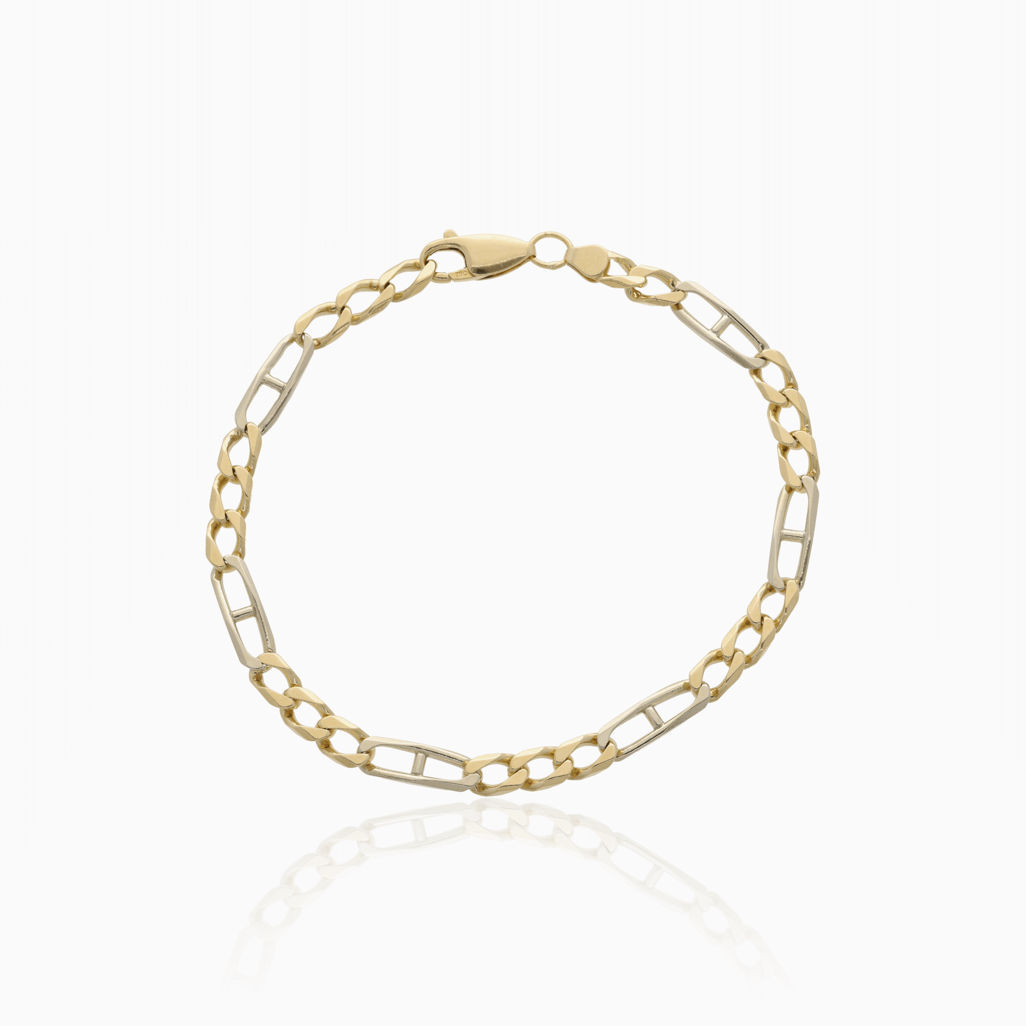 Figaro bracelet 11.0g 18K gold