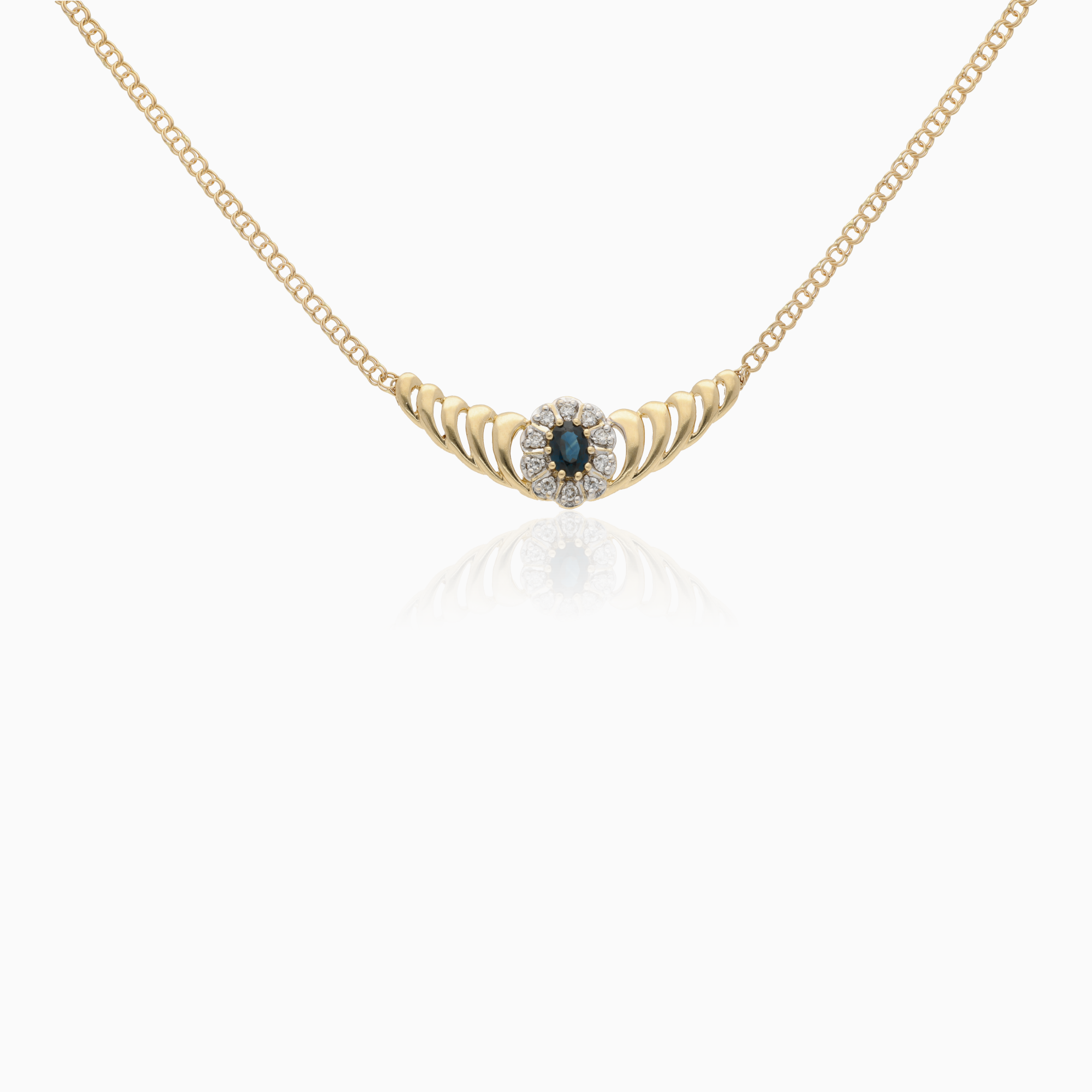 Bismarck halsband med hänge 7,45g 18K guld