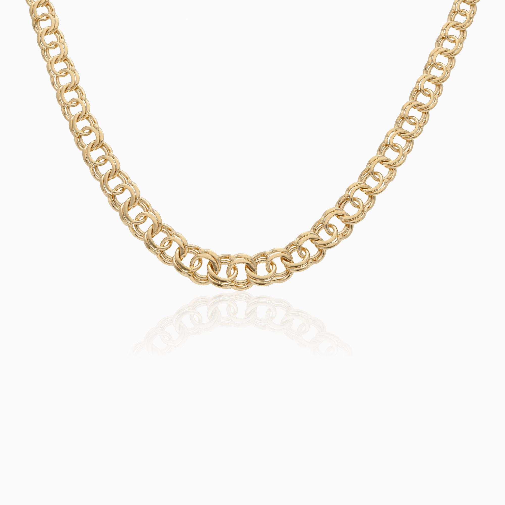 Classic Bismarck necklace 26.8g 18K gold
