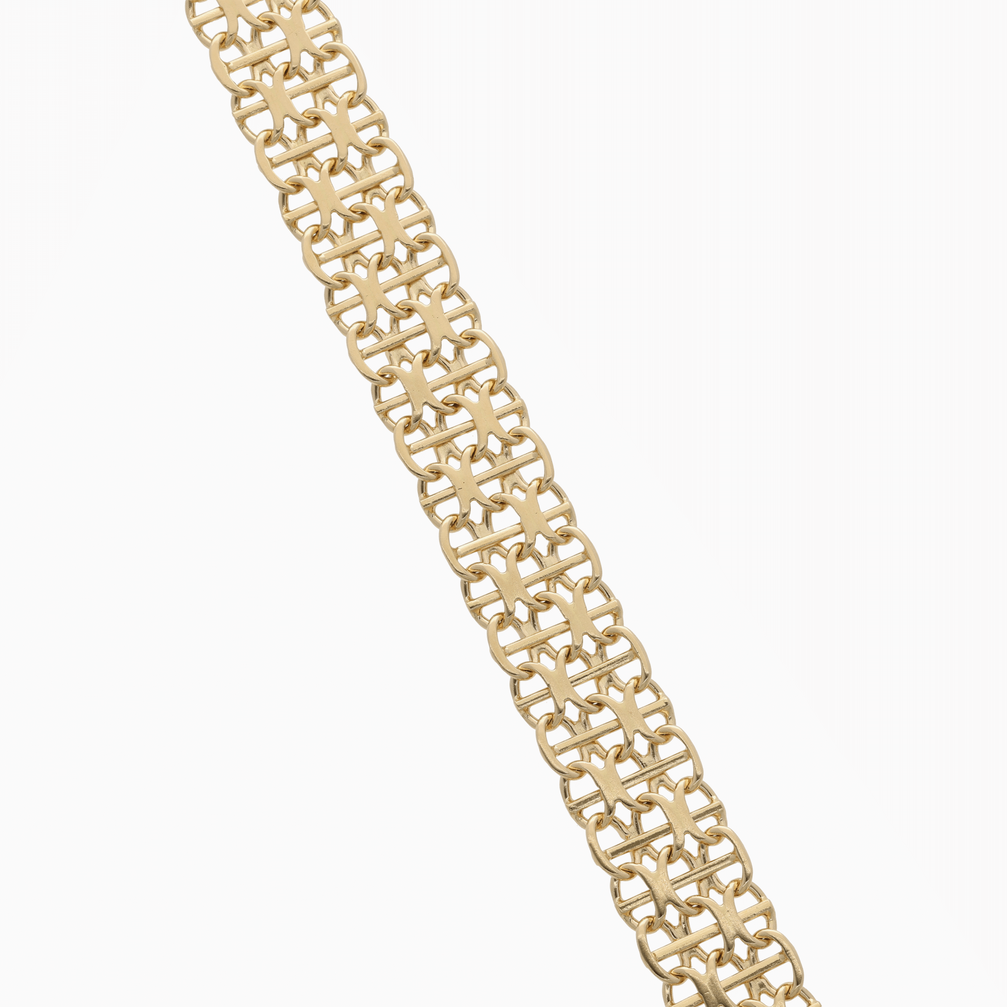 X-link bracelet with bar 22.3g 18K gold