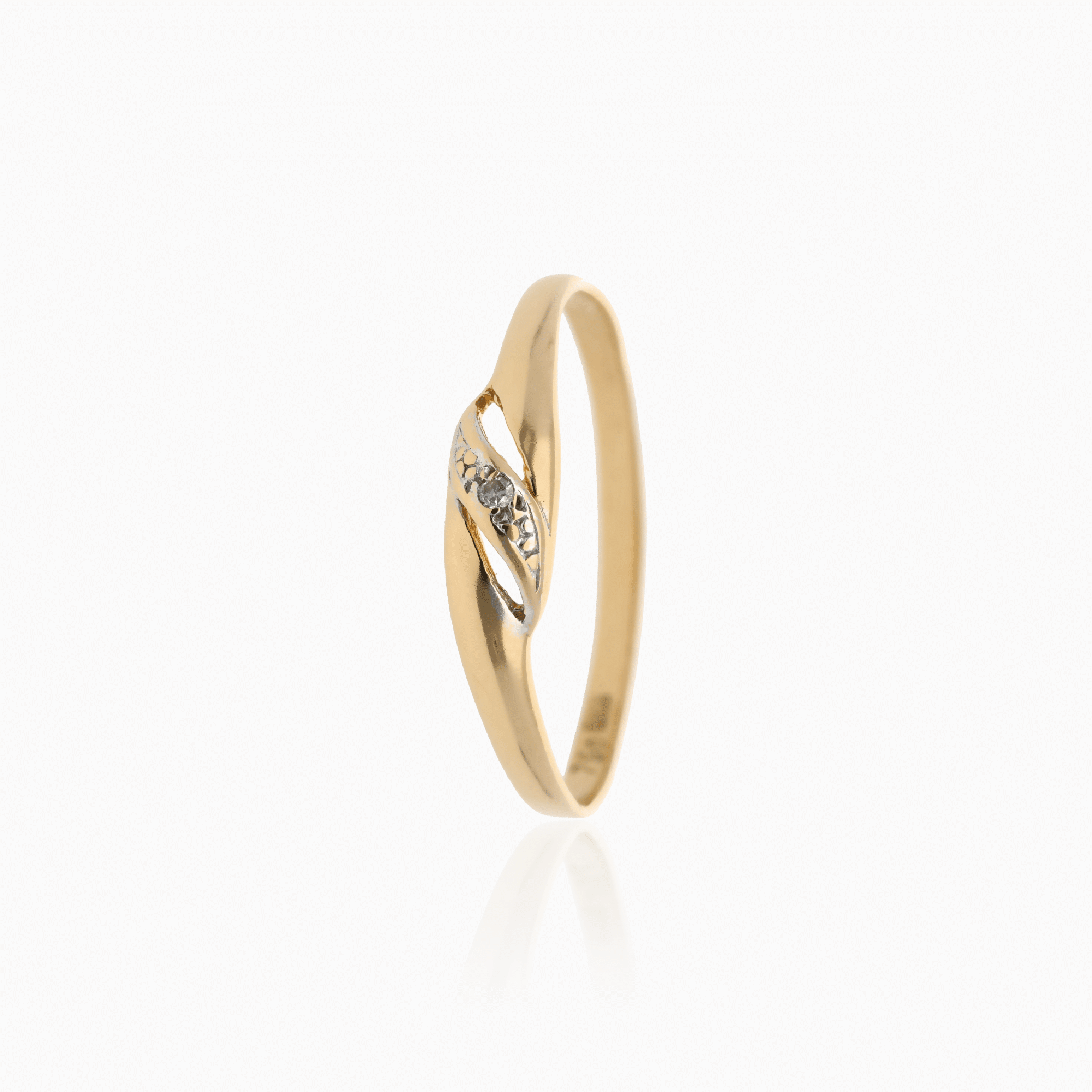 Diamond ring 0.01ct 18K gold
