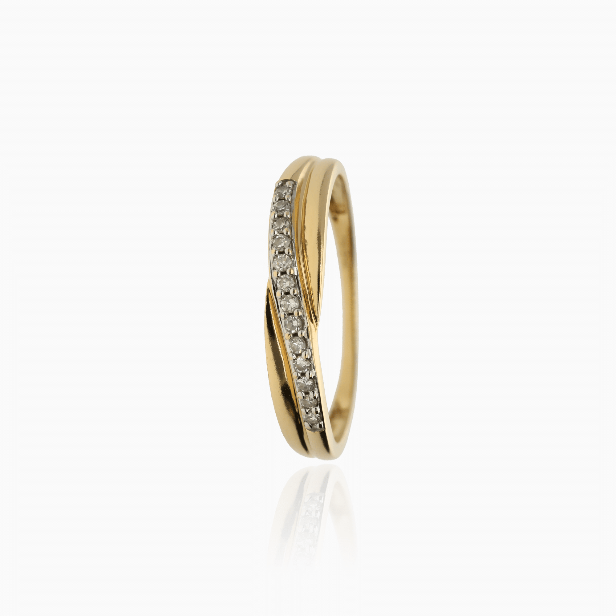 Diamantring 0,06ct 18K guld