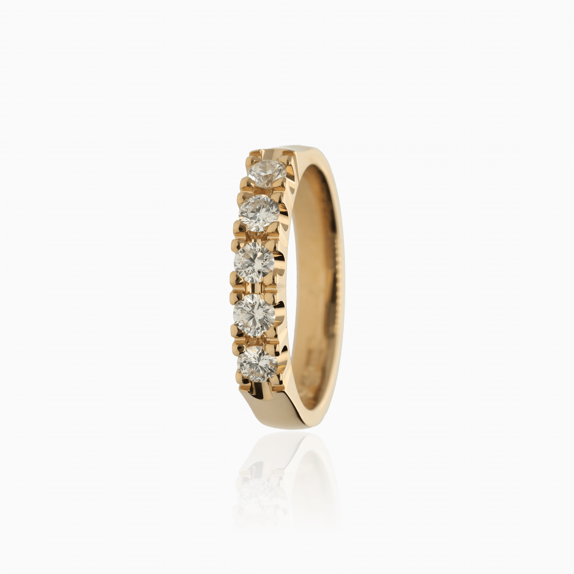 Kvartsallians 0,35ct 18K