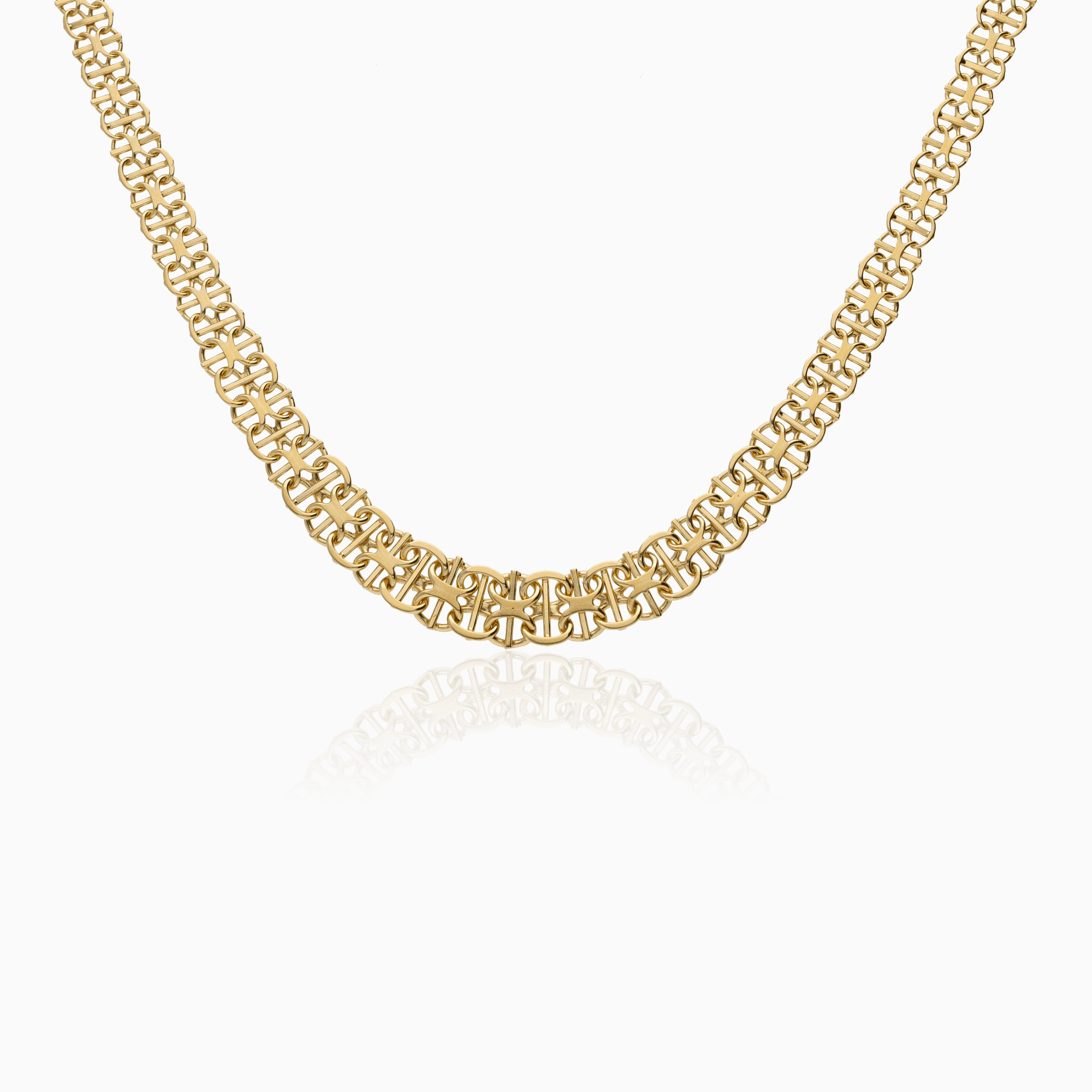 X-Link Necklace with Bar 14.80g 18K Gold