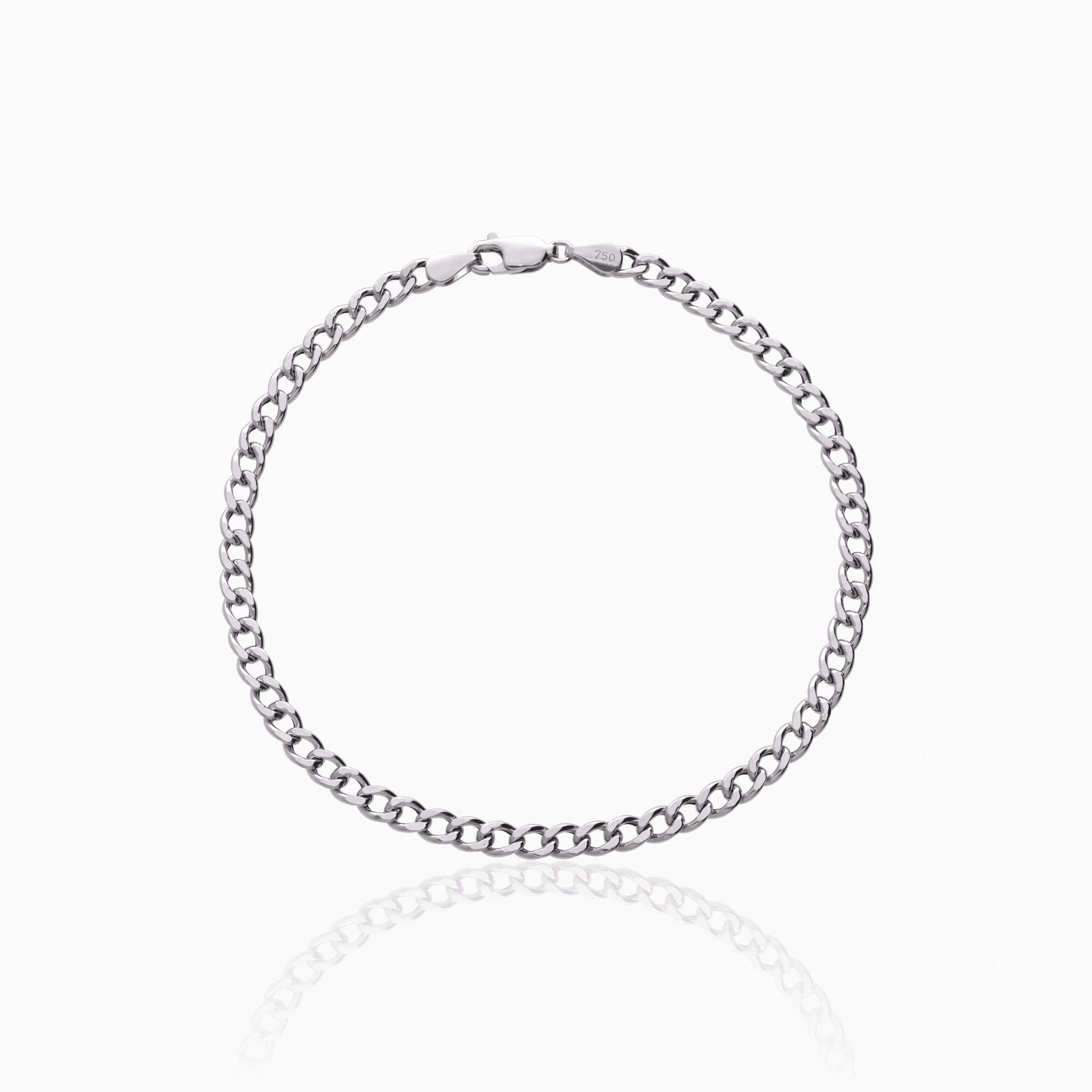 Curb bracelet 3.53g 18K white gold