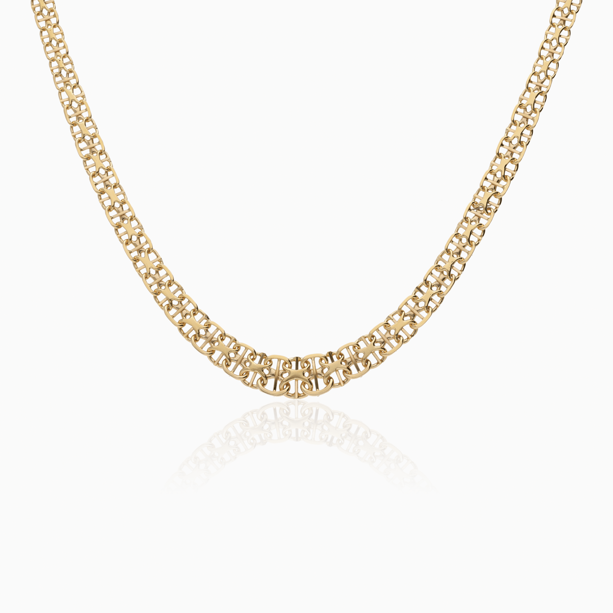 X-link with bar chain 20.39g 18K gold