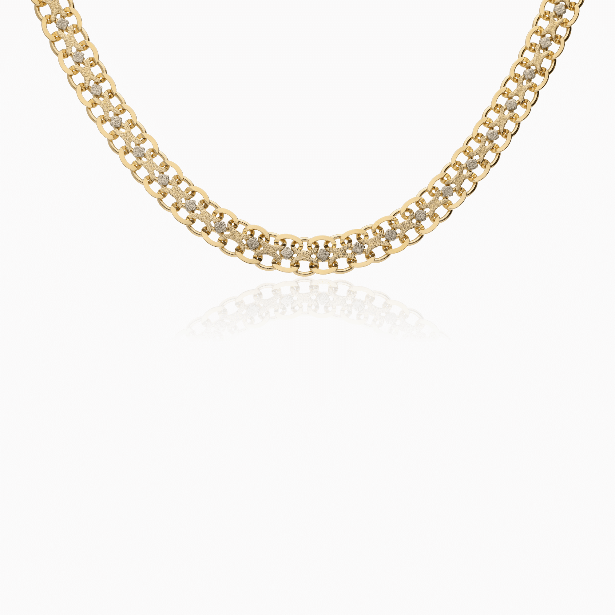Fantasi collier 37,68g 18K guld