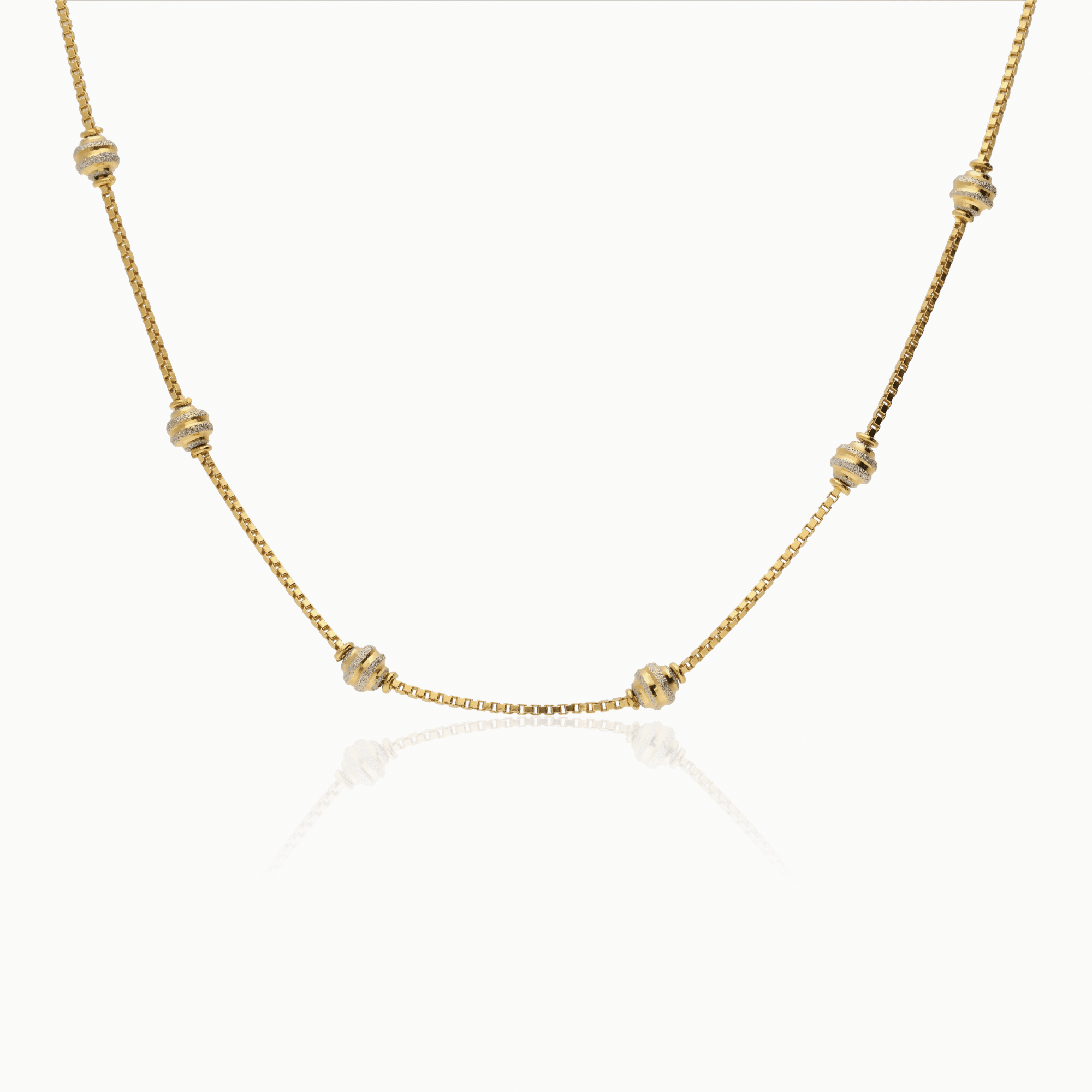 Venetian necklace with beads 15.26g 18K gold