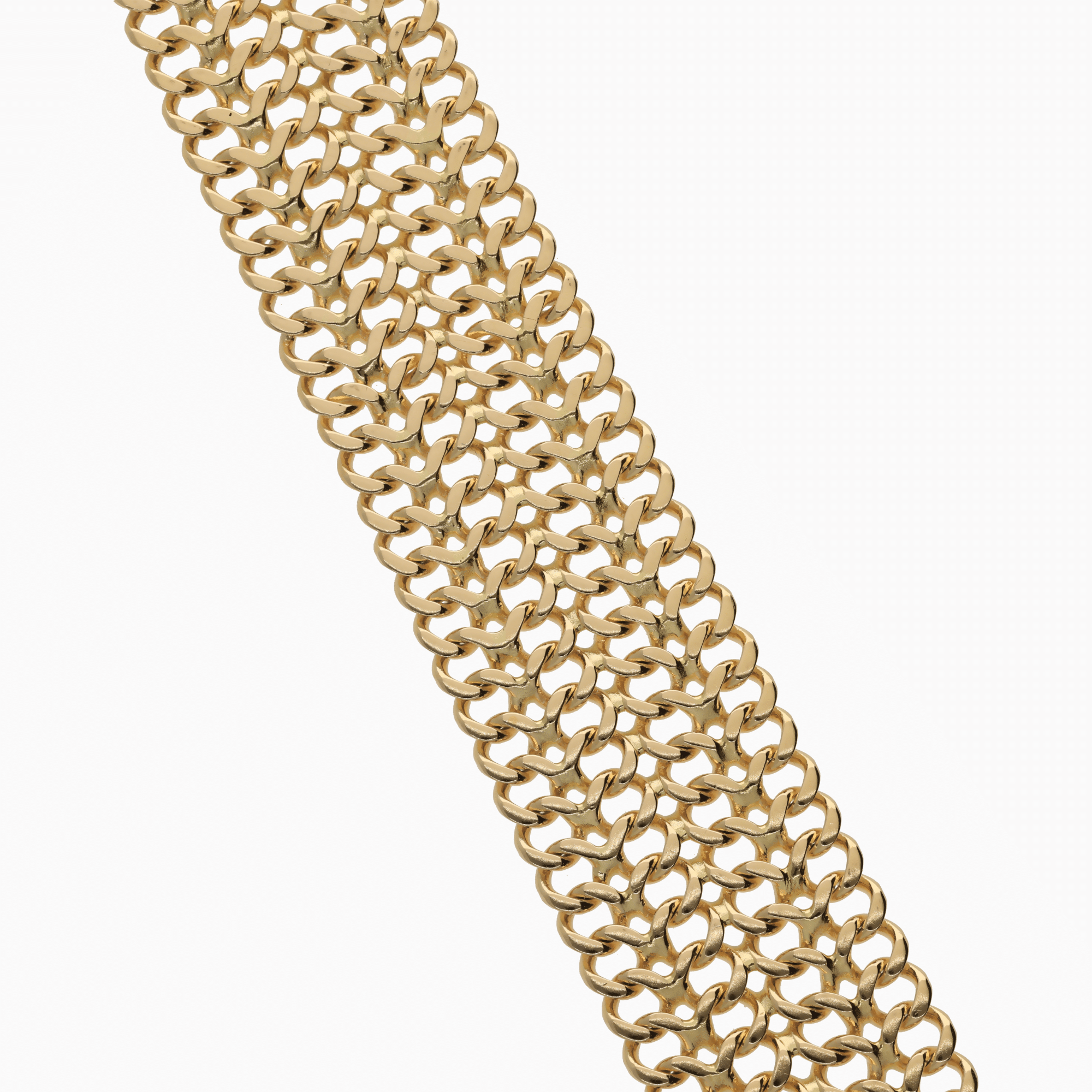 Herringbone bracelet 49.35g 18K gold