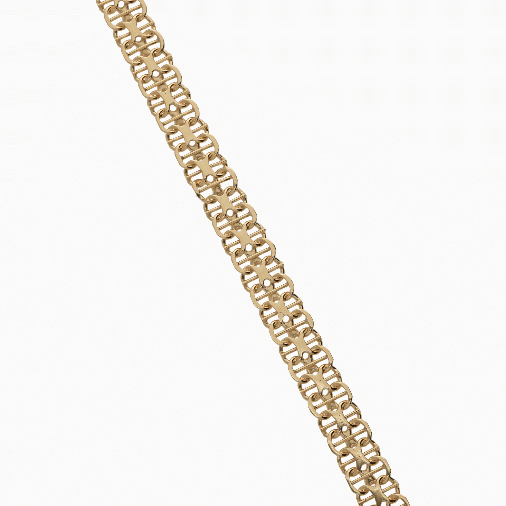 X-Link Bracelet with Bar 11.02g 18K Gold