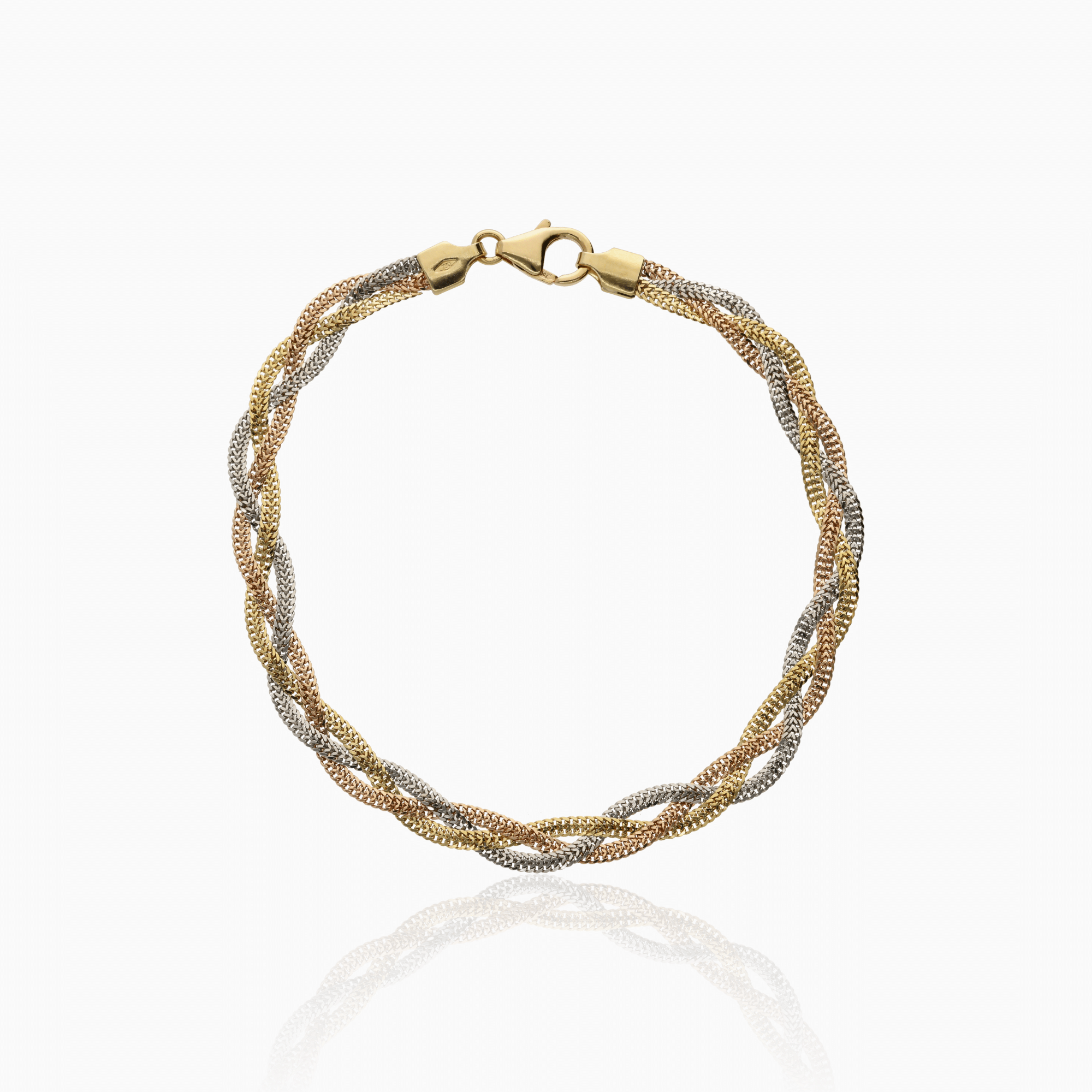 Bracelet fantasy 4.93g 18K yellow/white/rose gold