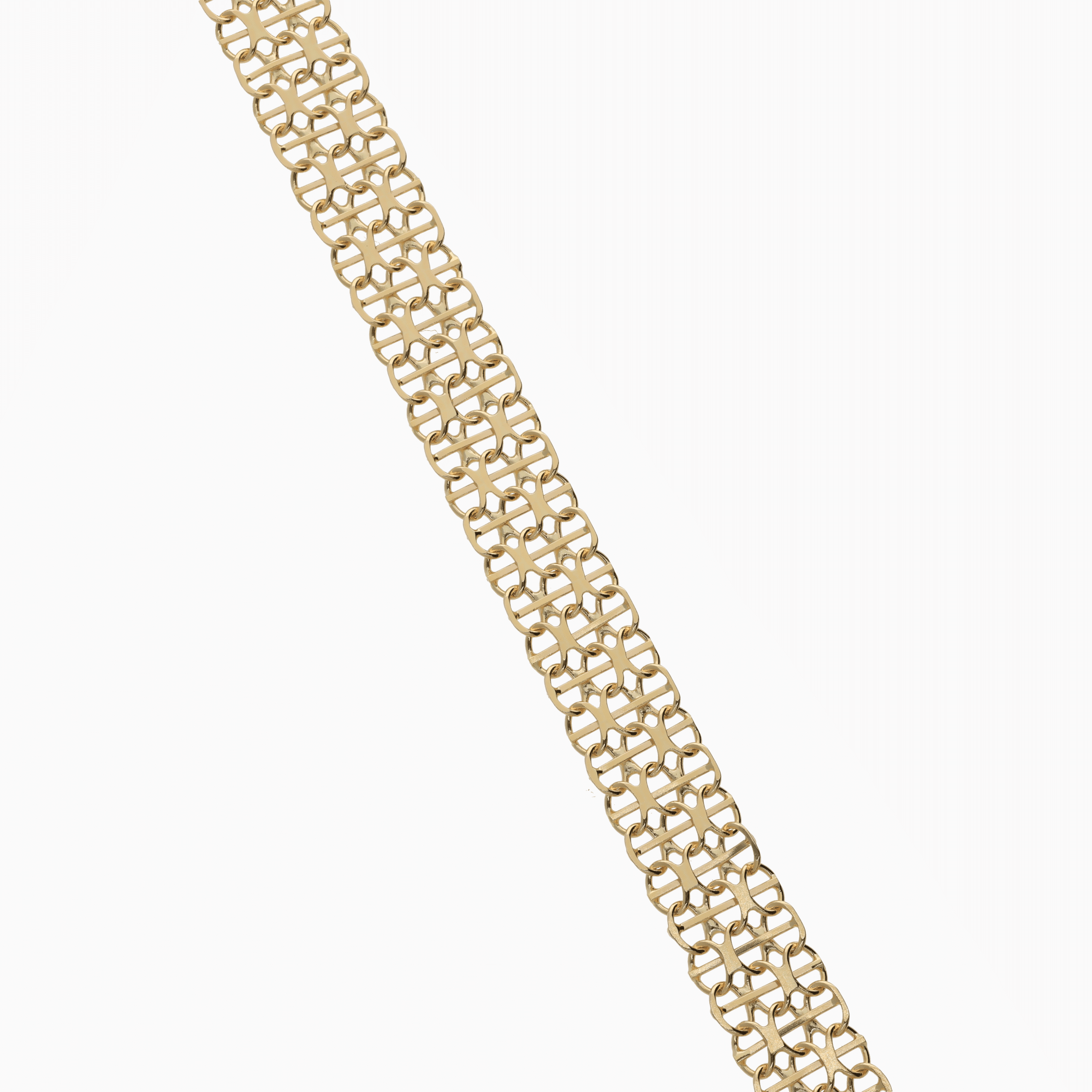 X-link bracelet with bar 8.95g 18K gold
