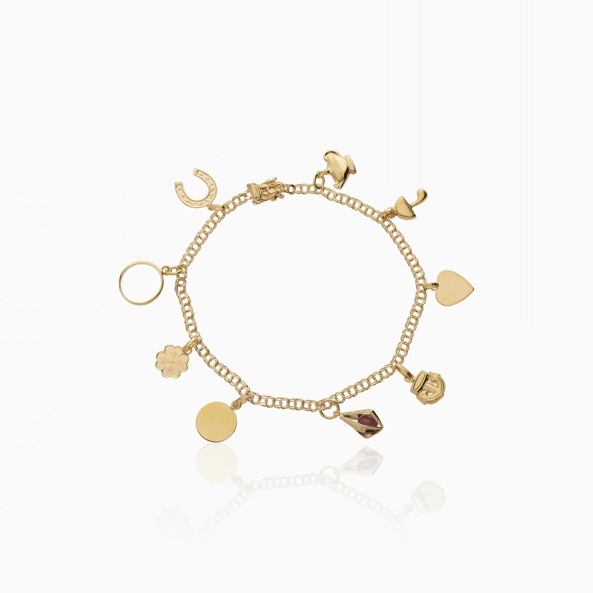 Bismarck armband med berlocker 7,47g 18K guld