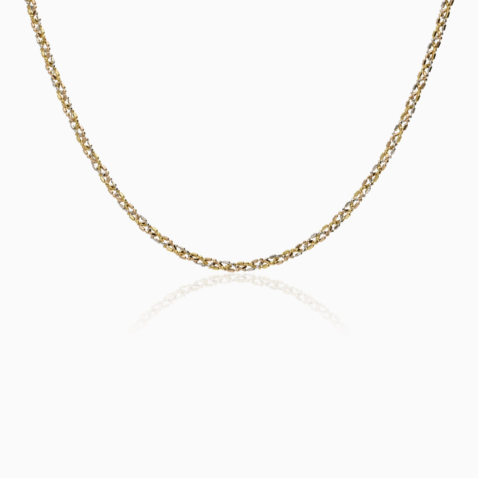 Fantasy link 6.92g 18K white/yellow/rose gold