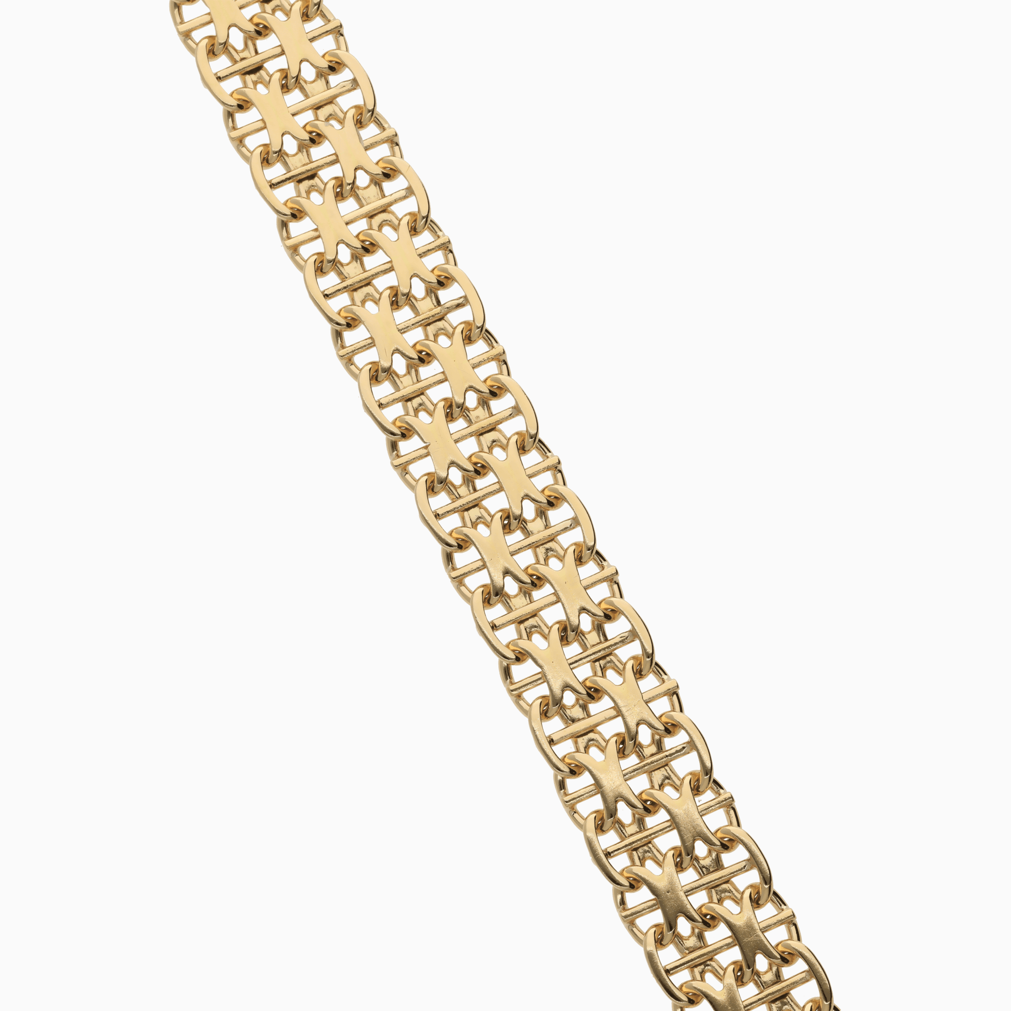 X-länk armband med stav 31,95g 18K guld