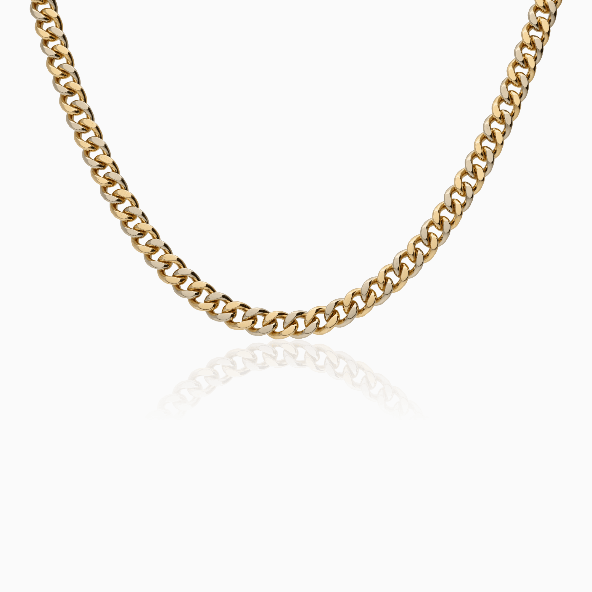 Curb chain 78.30g 18K gold/white gold