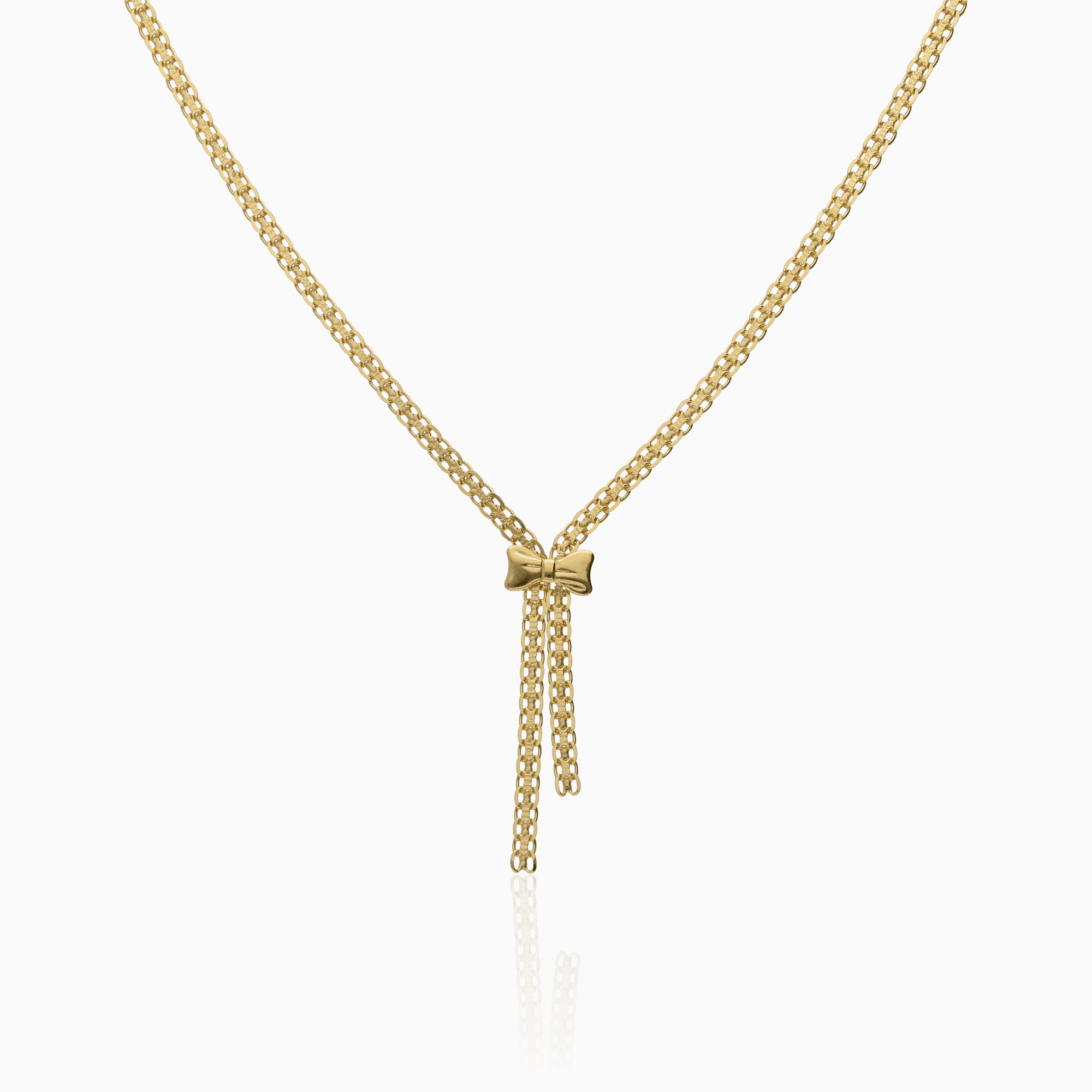 X-länk halsband med rosett 5,0g 18K guld