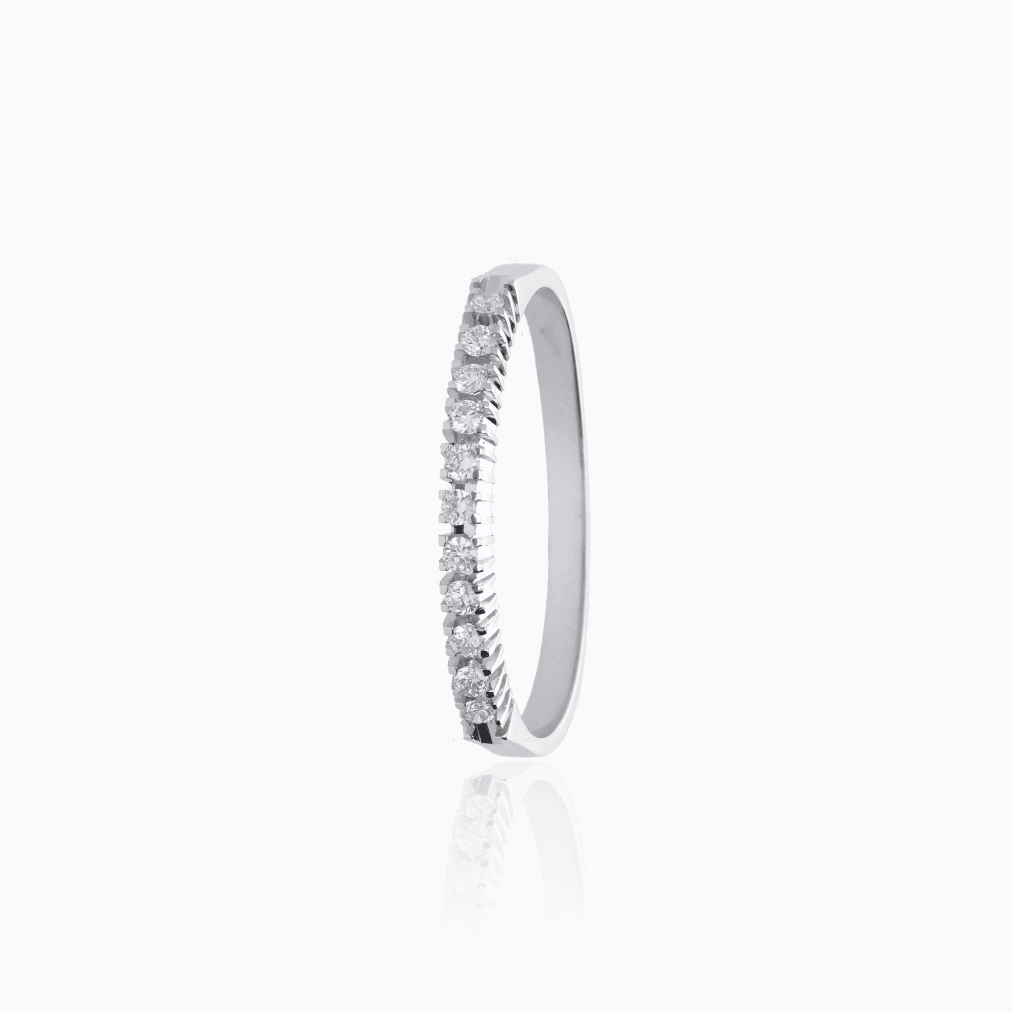 Quarter eternity ring 0.11ct 18K white gold