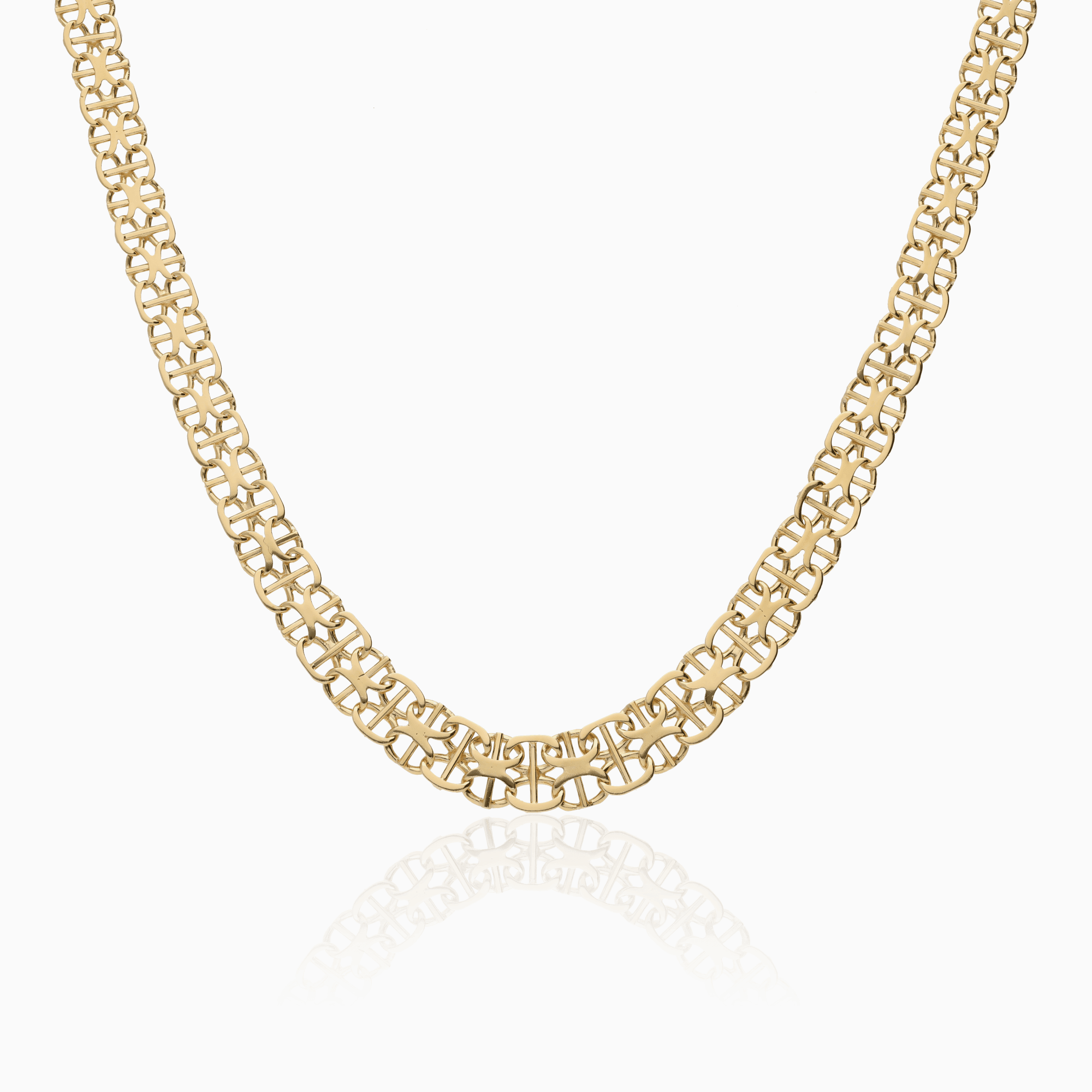 X-link bar necklace 17.30g 18K gold
