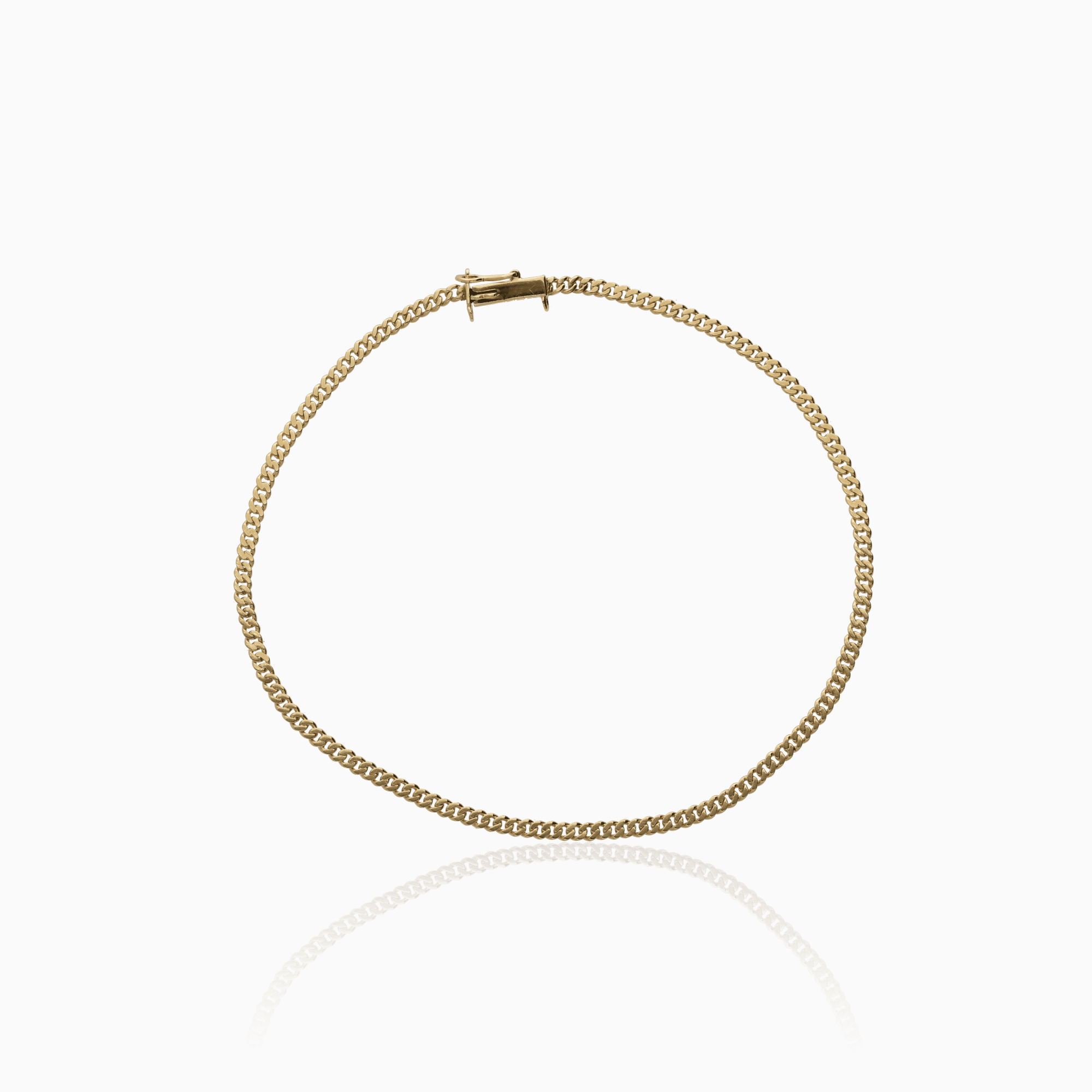 Curb chain bracelet 1.90g 18K gold