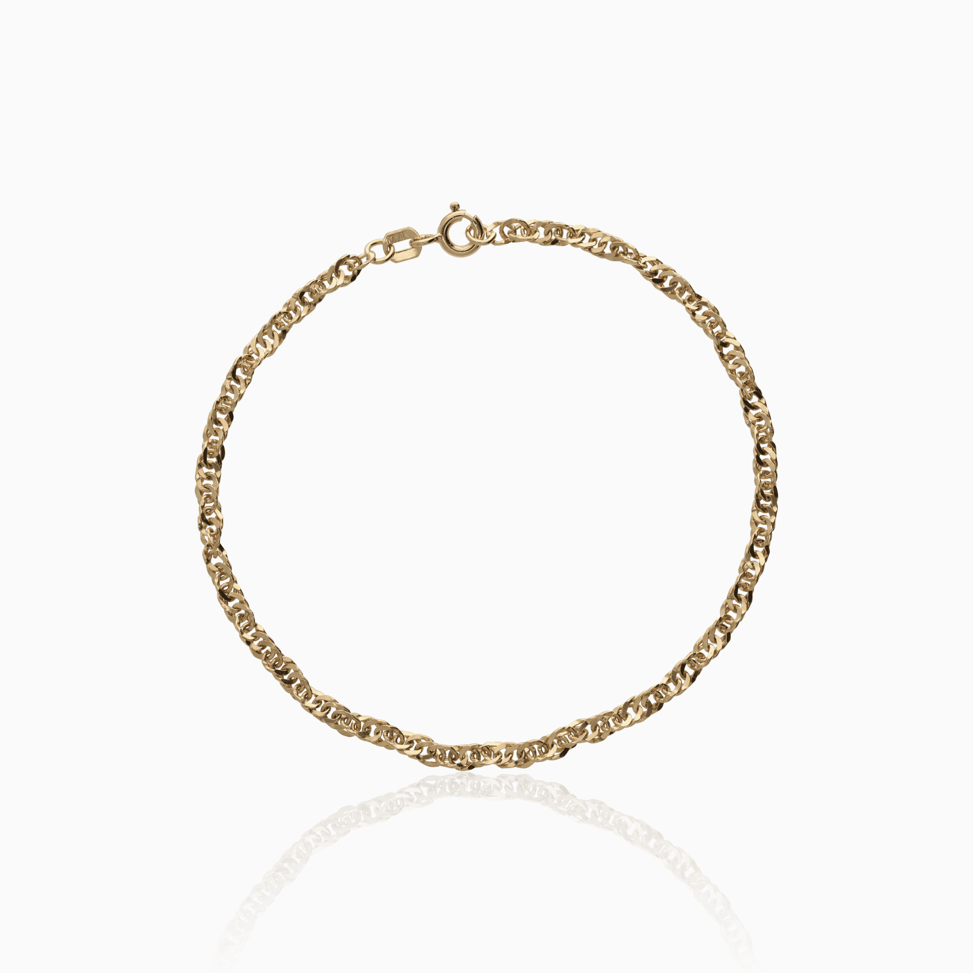 Singapore bracelet 3.05g 18K gold
