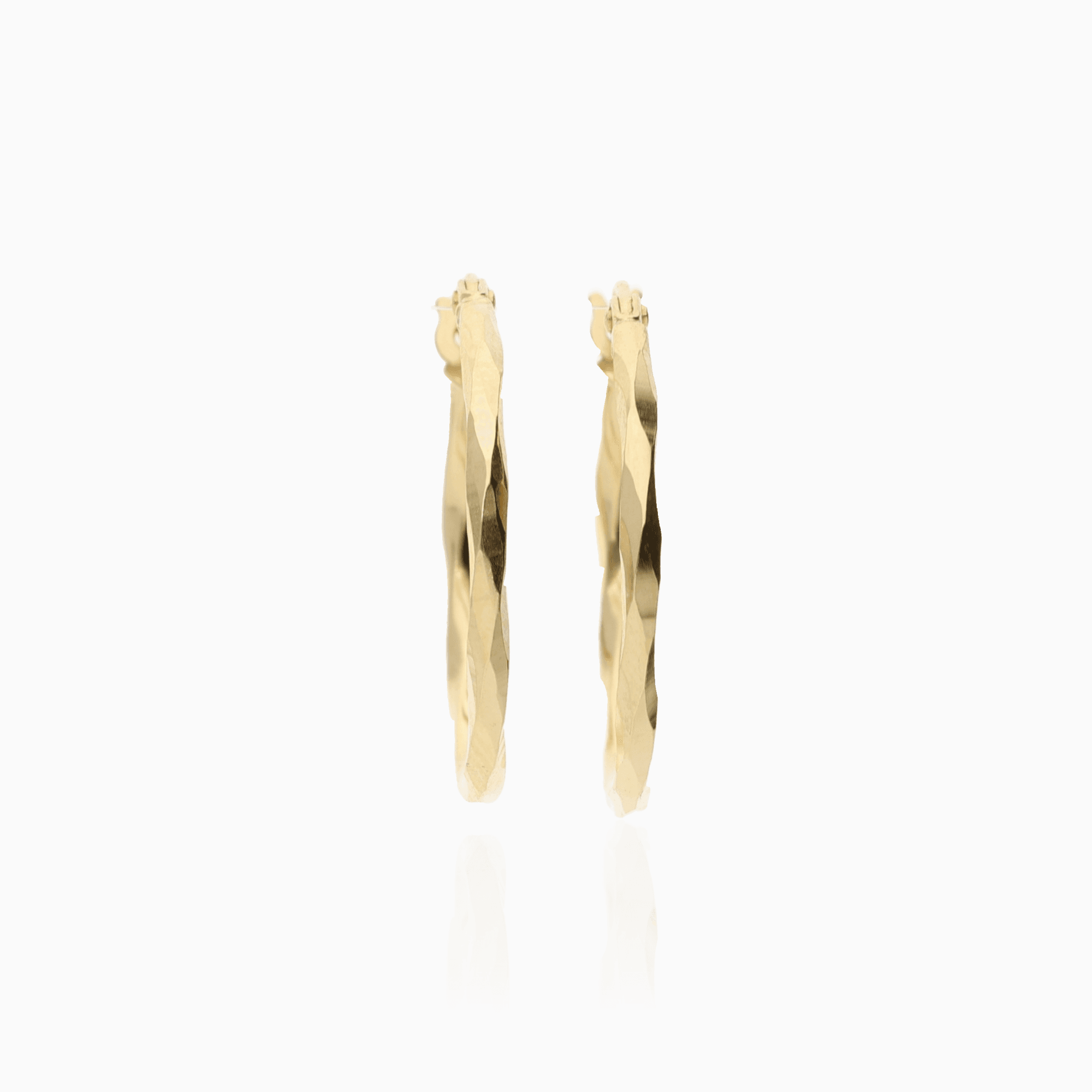 Gold earrings hoops 1.55g 18K