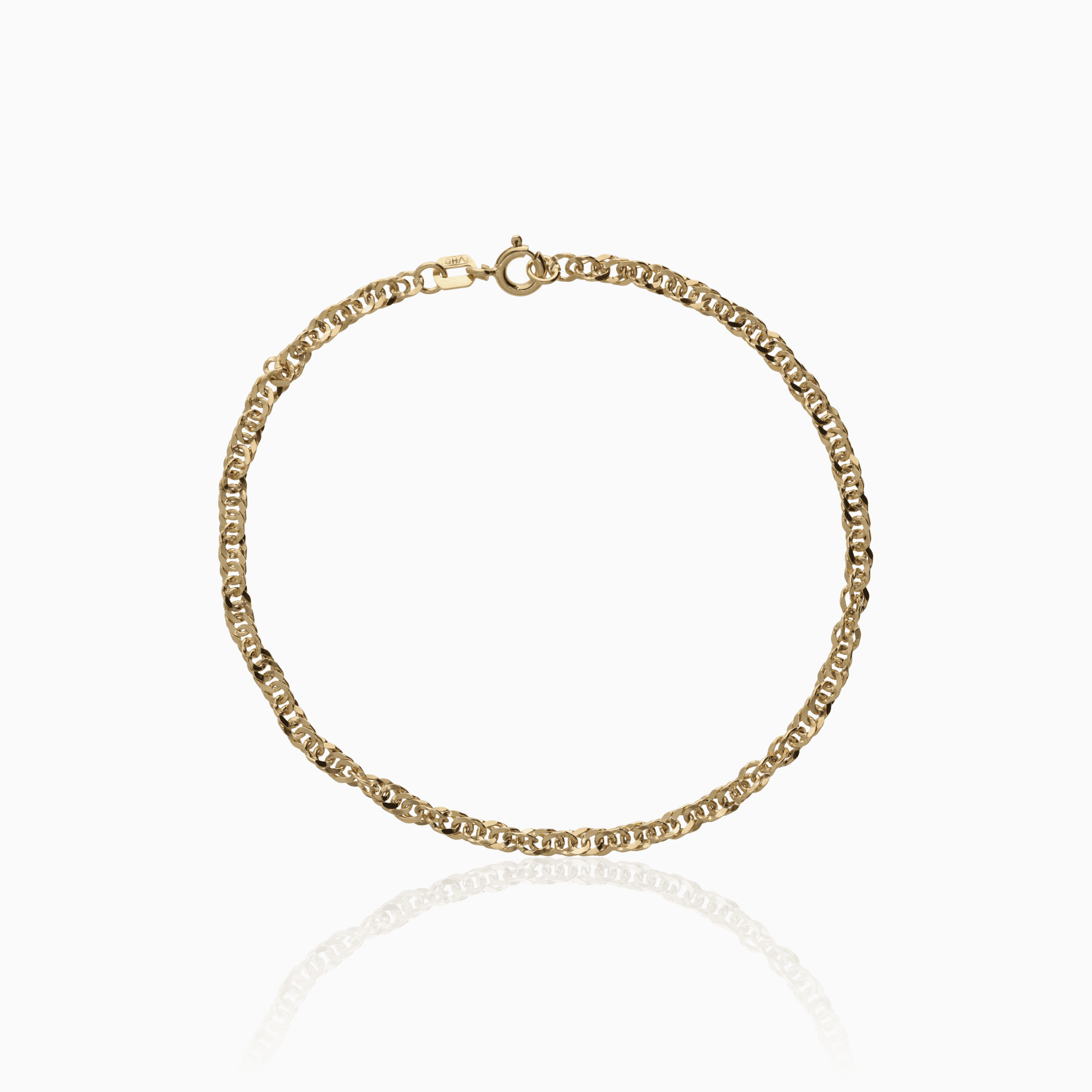 Singapore bracelet 3.05g 18K gold