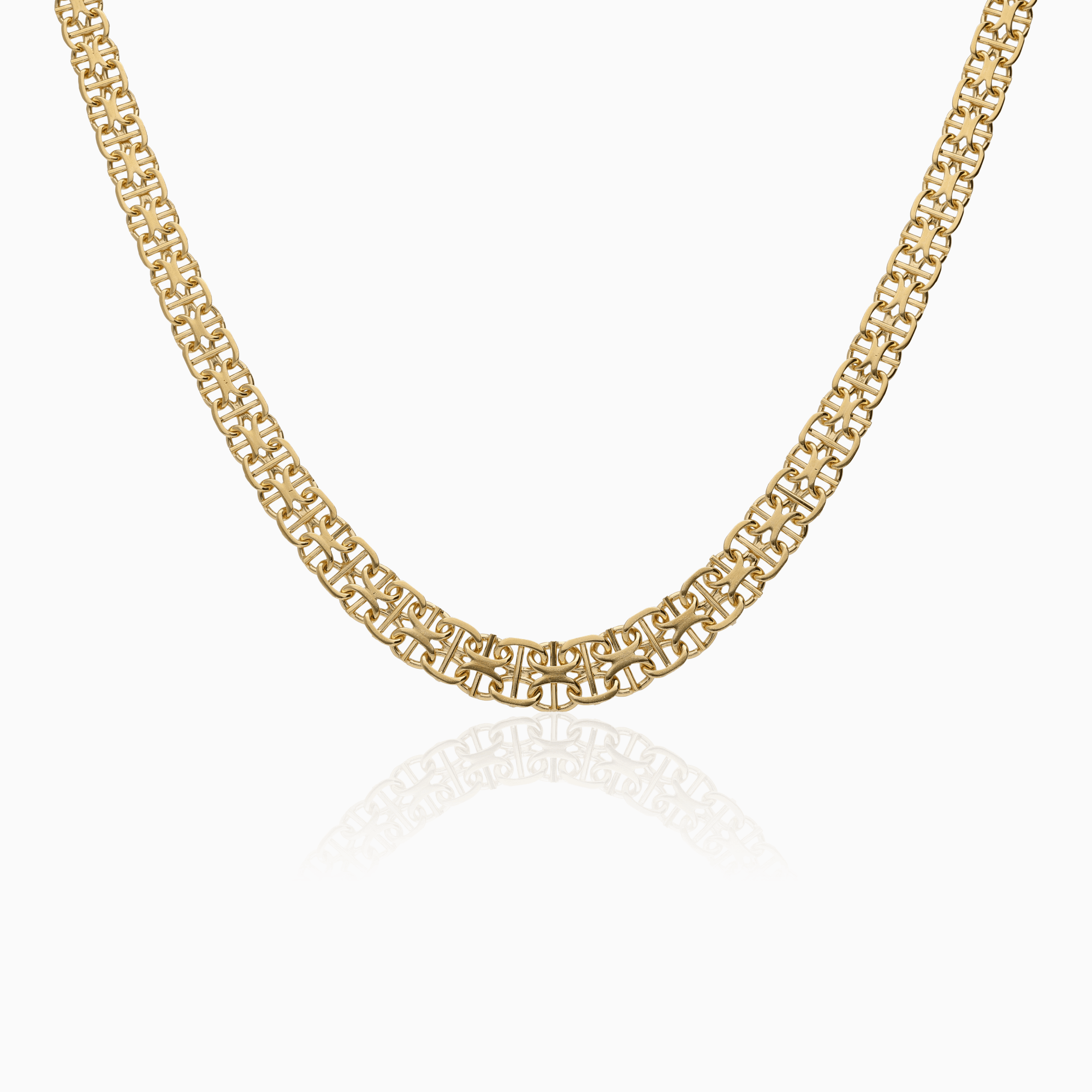 X-link necklace with bar 20.86g 18K gold