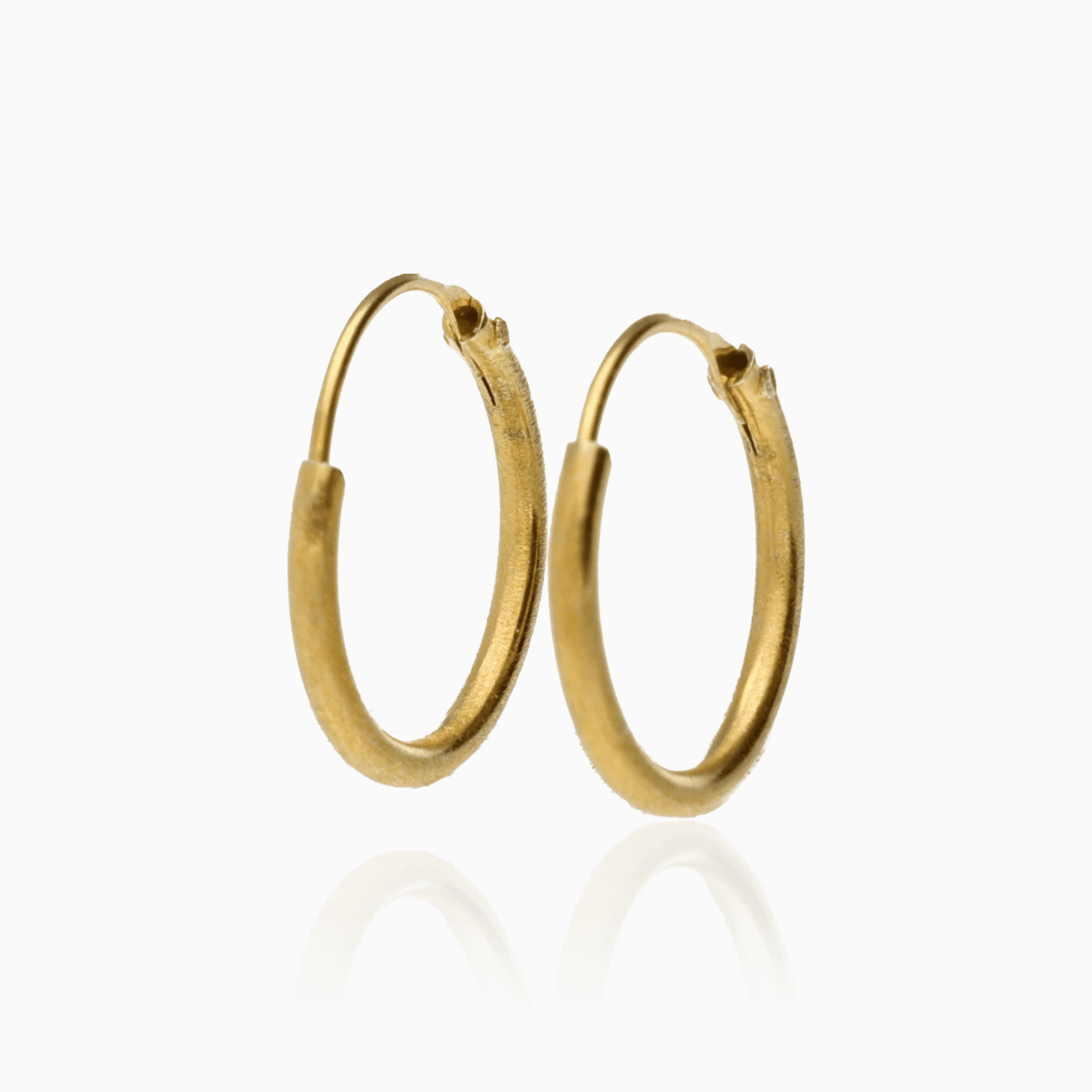 Gold hoop earrings 0.38g 18K